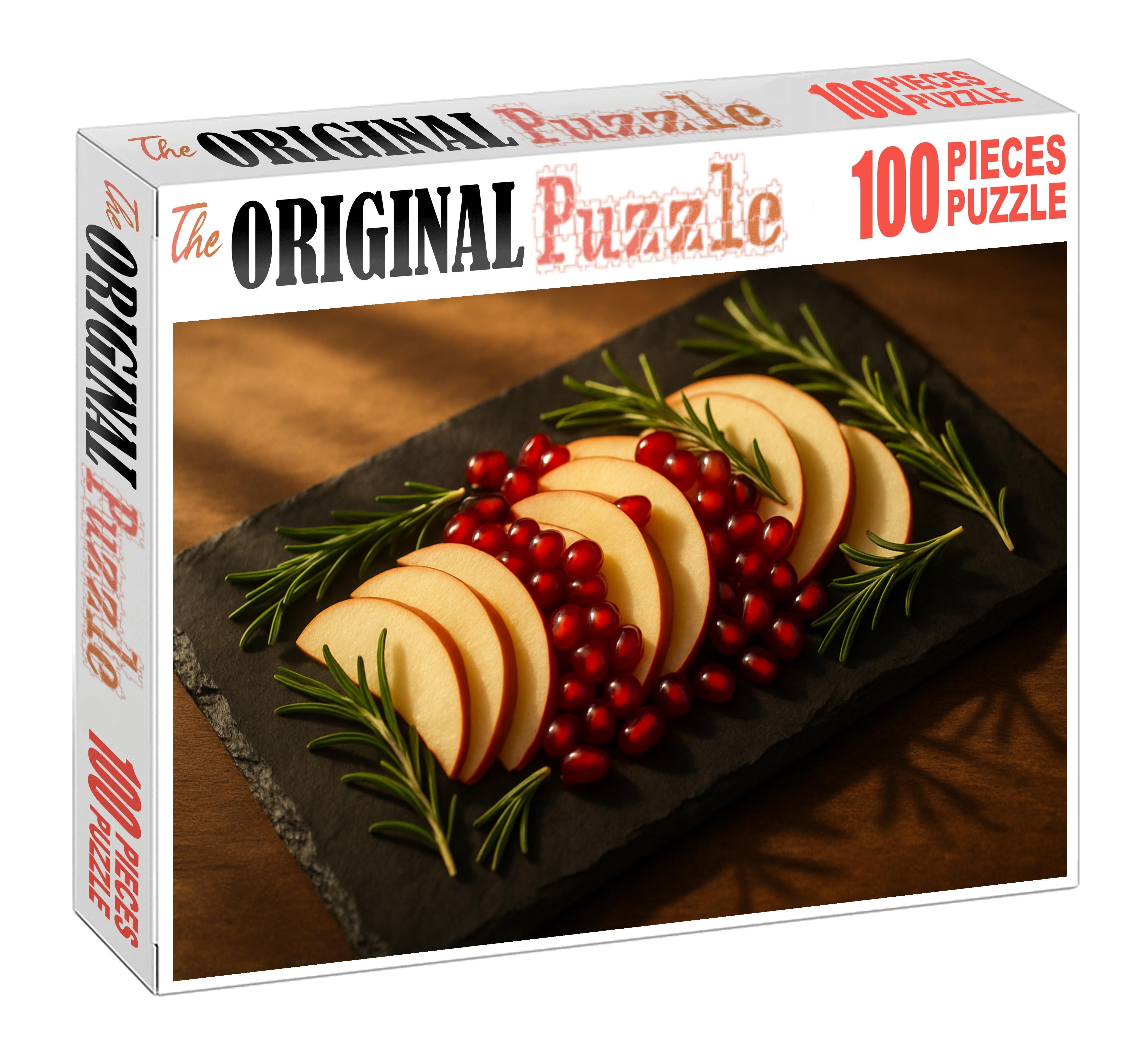 Sunset Orchard Layered Apple And Pomegranate Display Large Format Puzzle