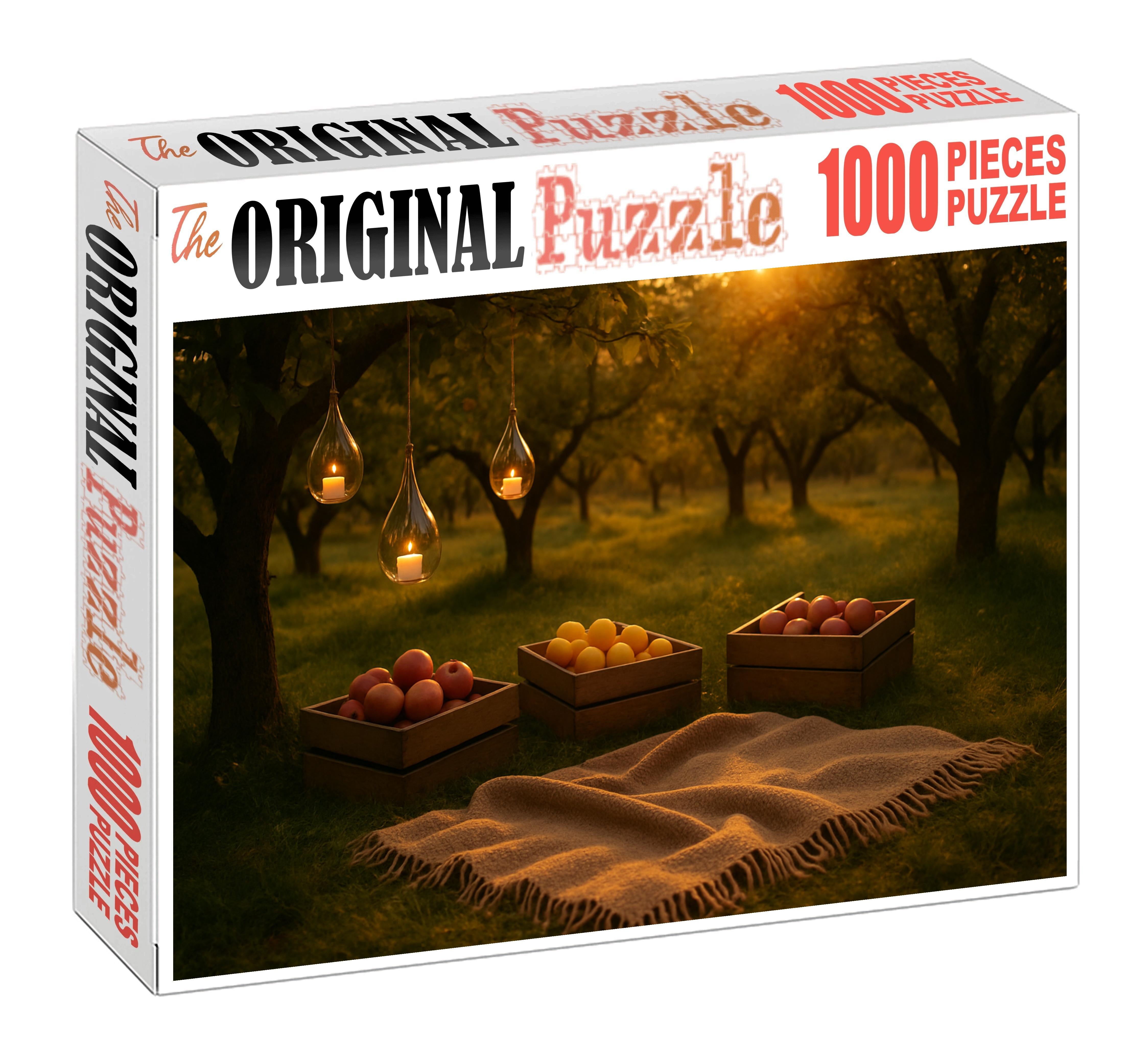 Golden Evening Orchard Custom Jigsaw Puzzle