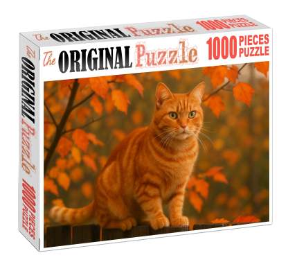 Crimson Whisker Fiery Red Tabby With Spirited Charm 200 Piece Puzzle