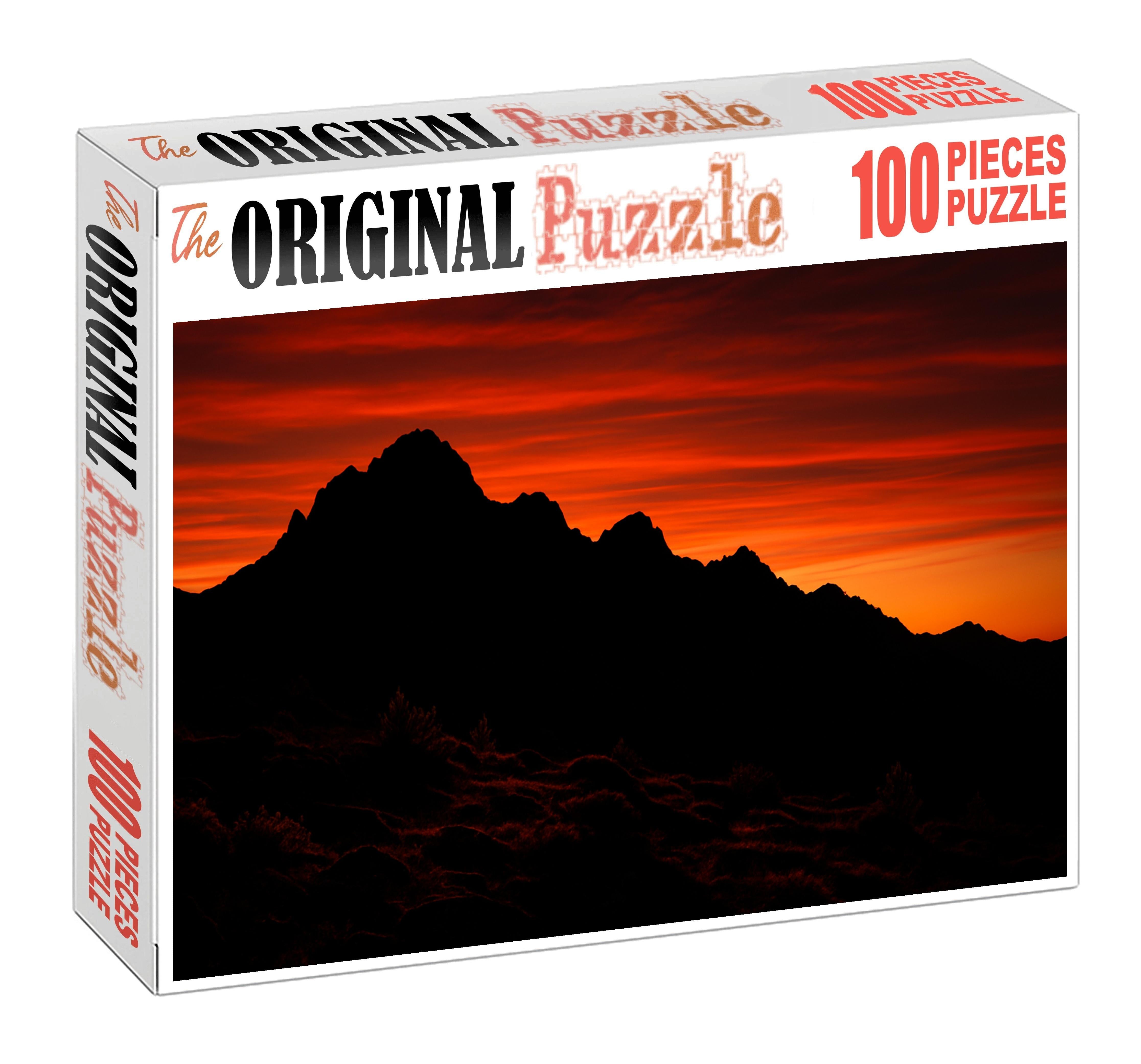 Crimson Dusk Ridge 100 Piece Puzzle