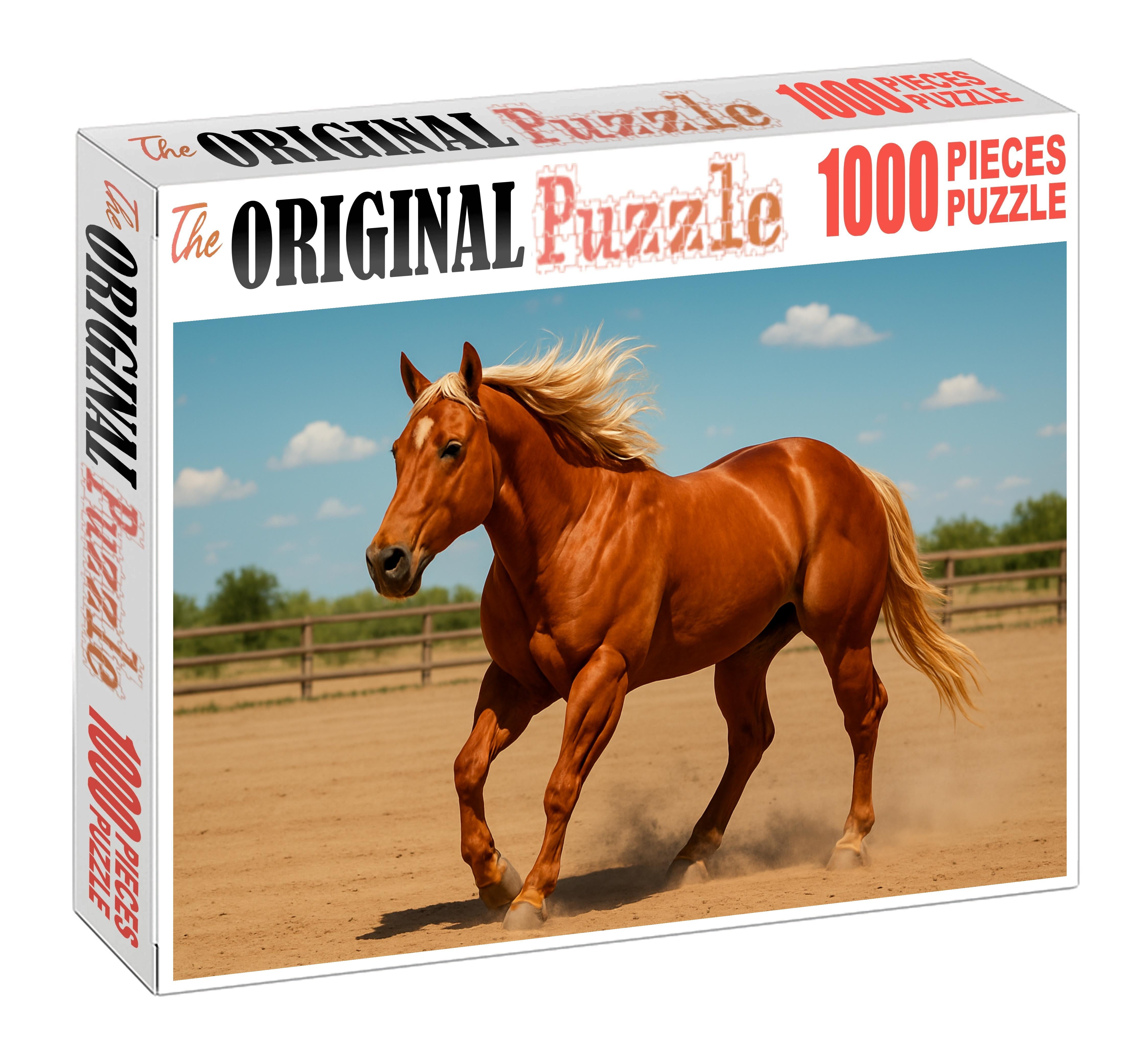 Chestnut Willow Quarter Horse Gelding 1000 Piece Puzzle