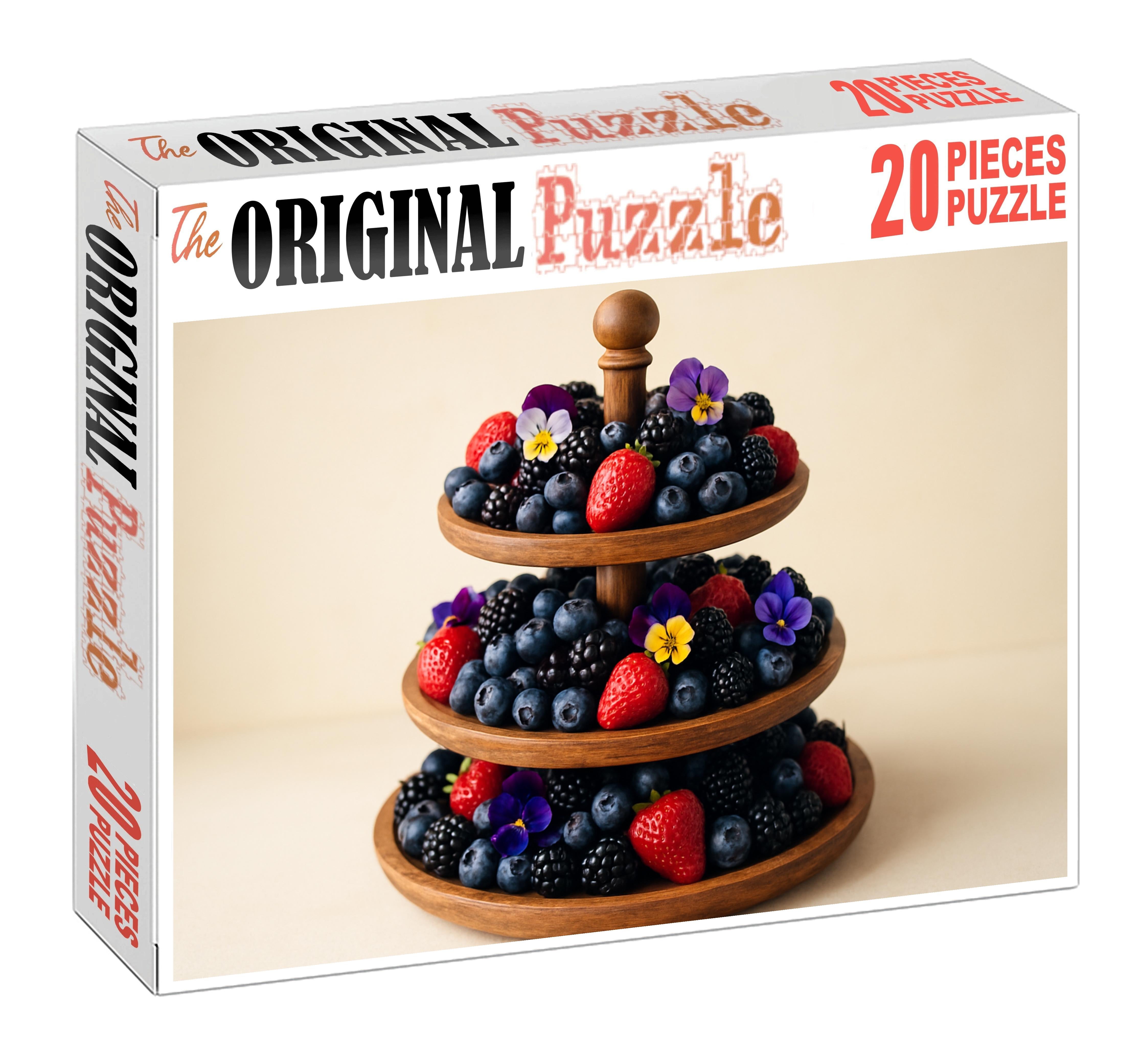 Berry Orchard Fantasy Layered Berries With Edible Flower Petals Puzzle Challenge