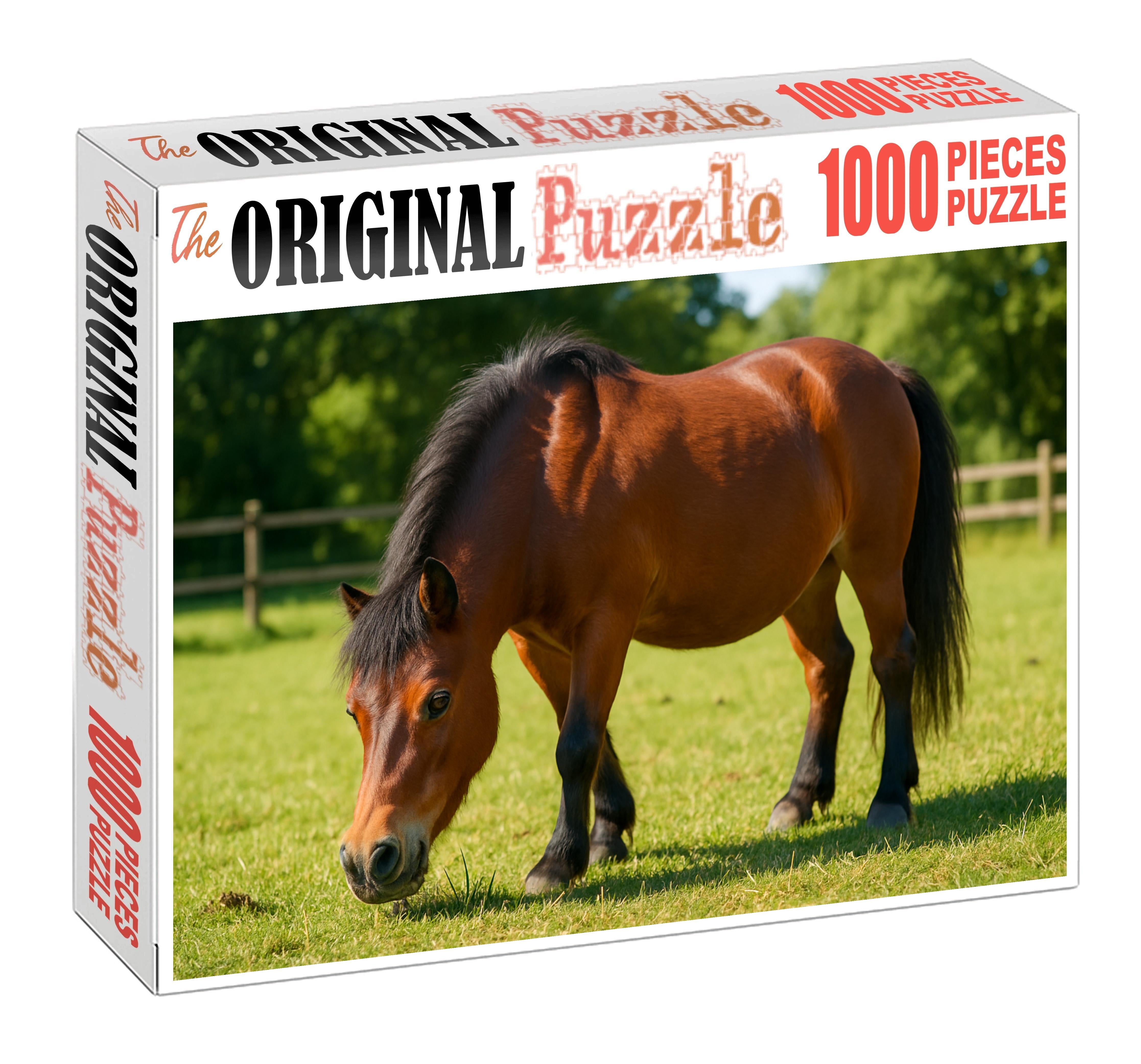 Hazel Breeze Gentle Bay Pony With Cheerful Disposition Custom Jigsaw Puzzle