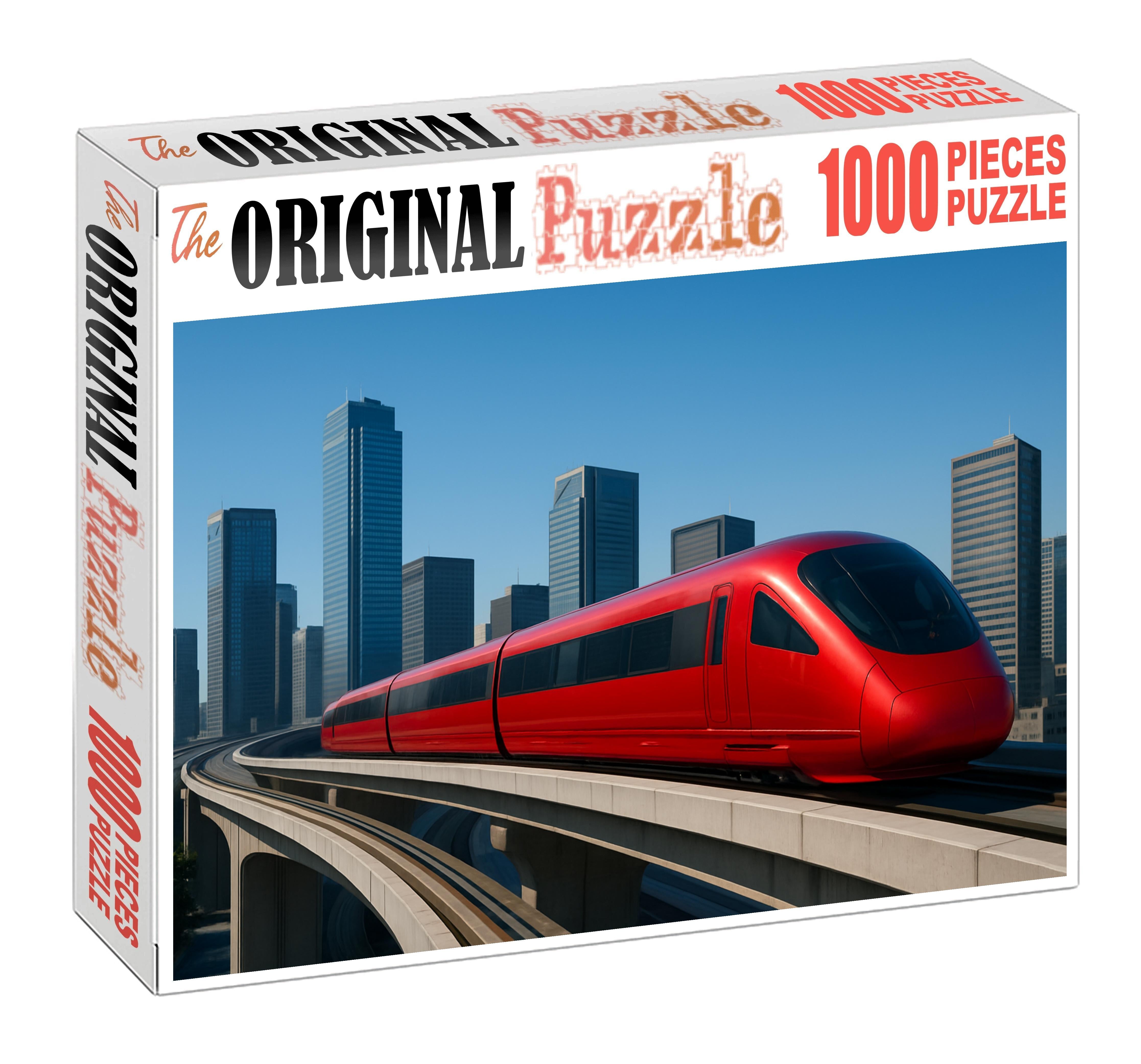 Crimson Express Maglev 300 Piece Puzzle