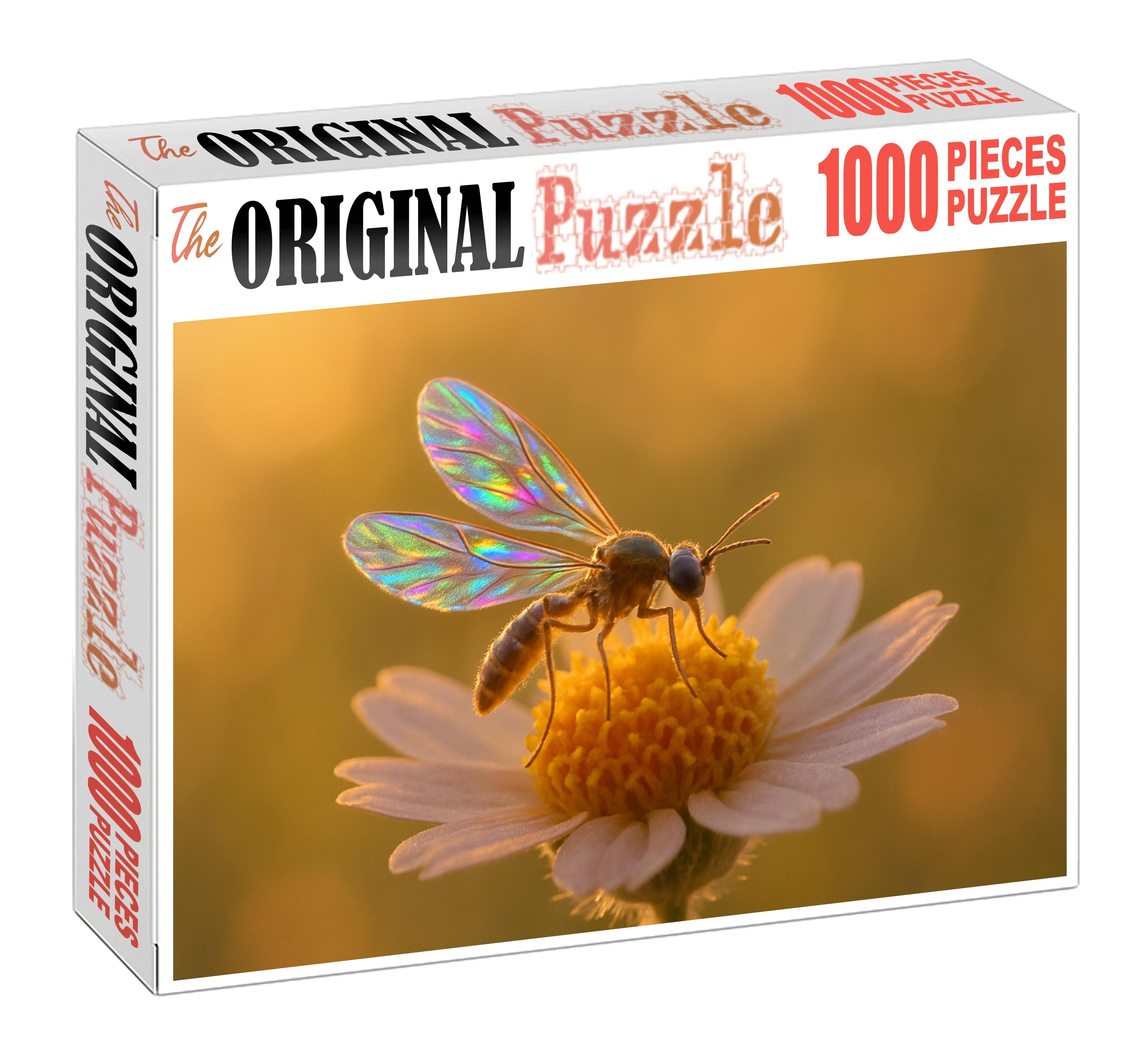 Celestial Glimmerwing Delicate Insect With Translucent Rainbow Wings Mini Puzzle