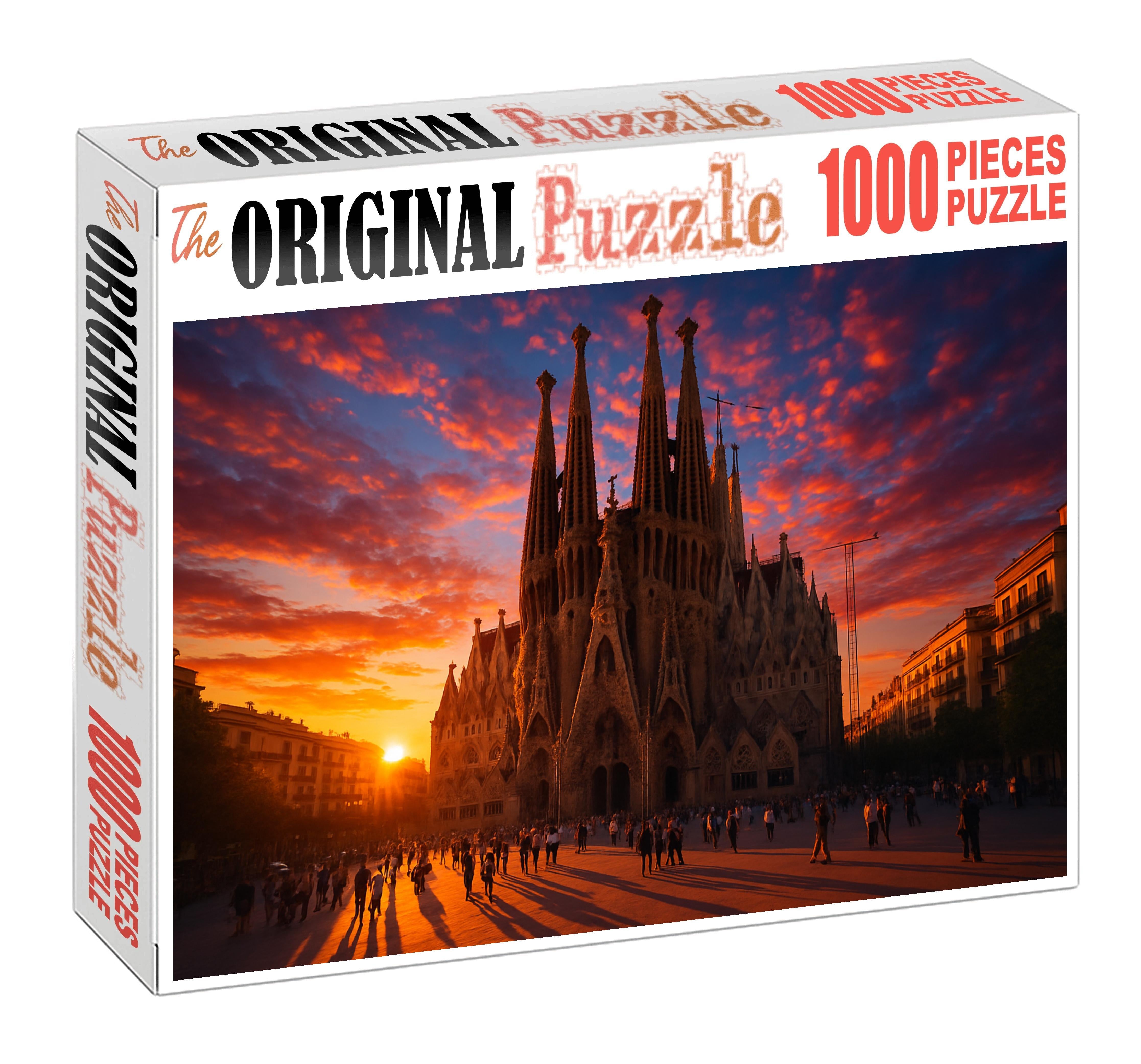 Sagrada Familia Located In Barcelona Spain Identified By 7790 Worldwide For Its Visionary Gothic And Art Nouveau Fusion 20 Piece Puzzle