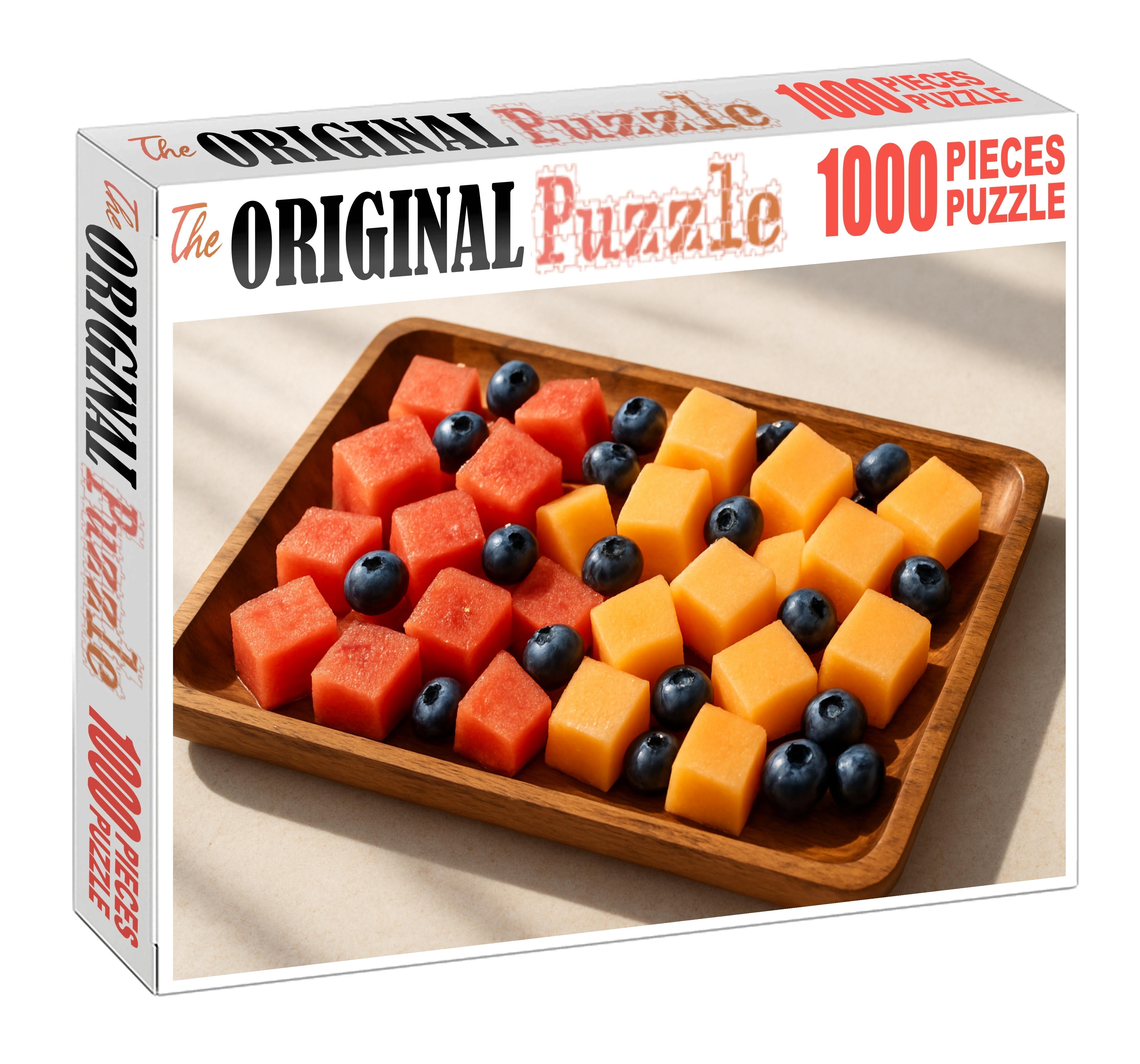 Juicy Jewel Display Cut Watermelon Cantaloupe And Blueberries Puzzle Challenge