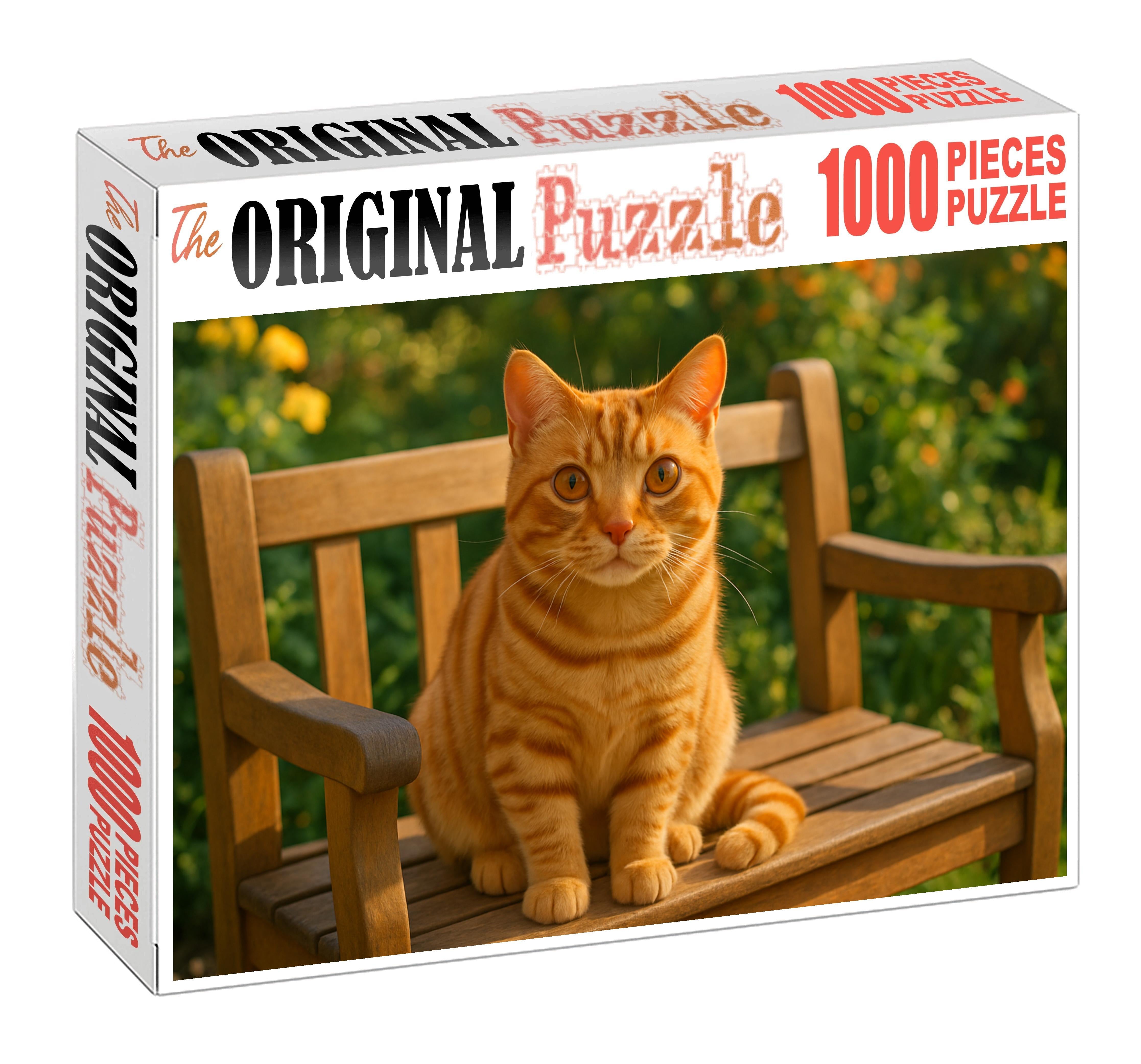 Golden Aura Radiant Yellow Tabby With Friendly Disposition Unique Puzzle Design