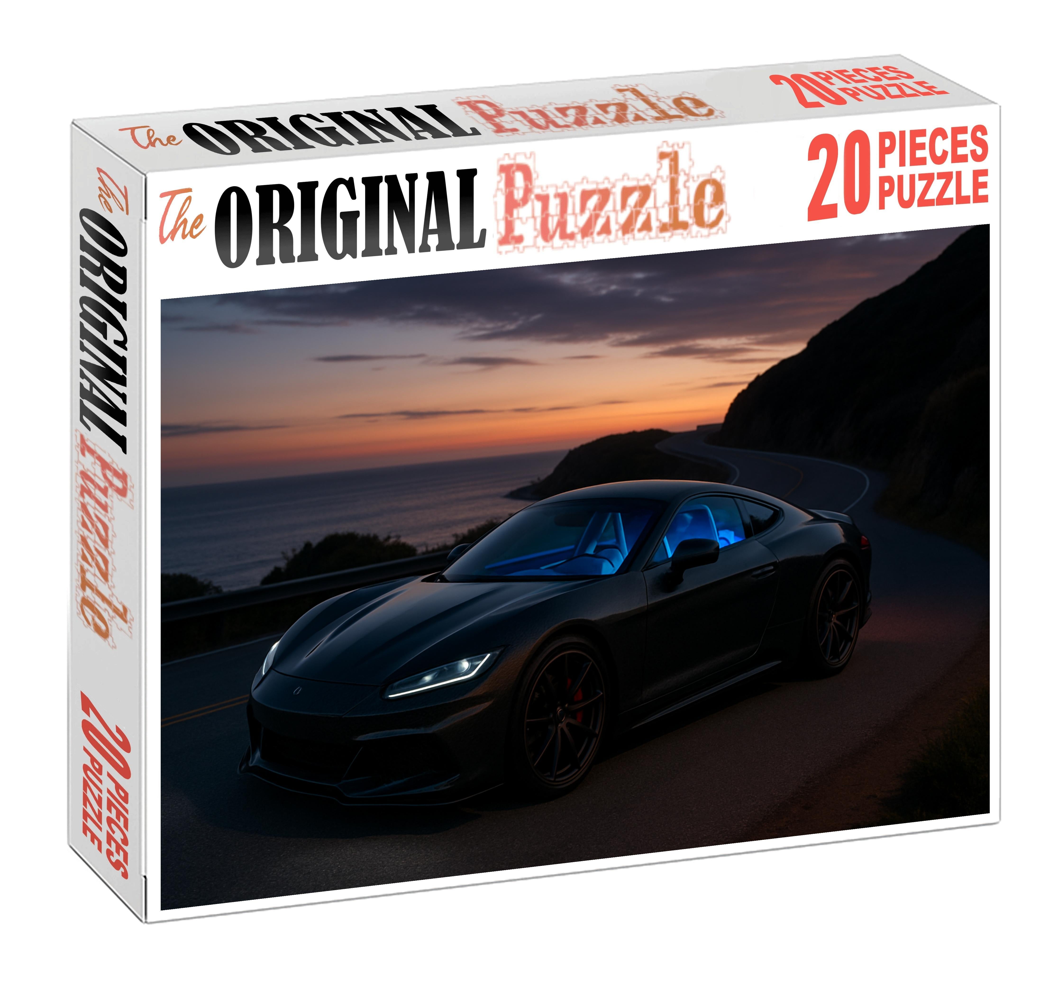 Falcon V12 Phantom Elegant Midnight Racer With Carbon-weave Chassis 300 Piece Puzzle