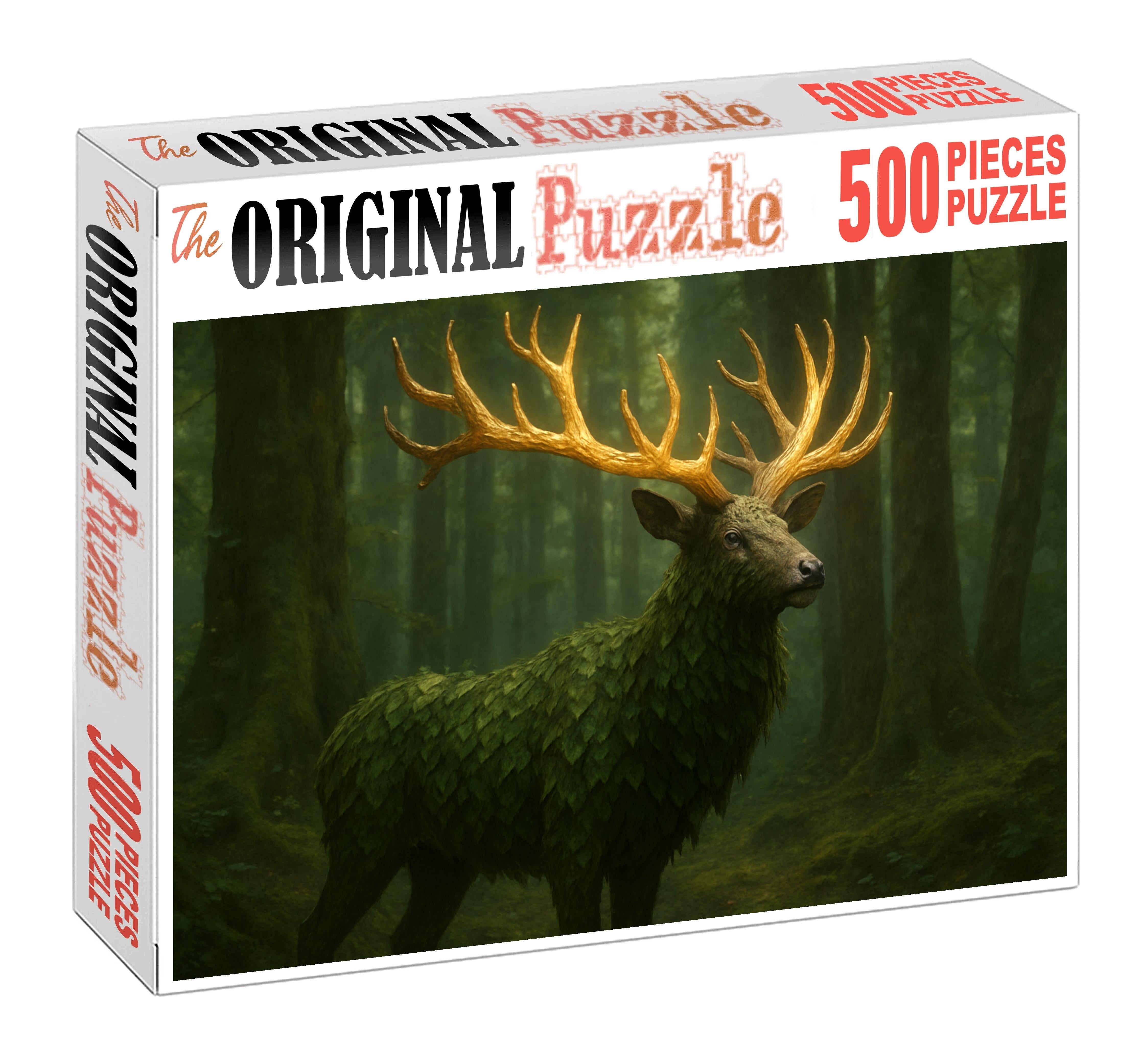 Verdant Sentinel Elk Ancient Forest Guardian With Barklike Antlers Easy Puzzles