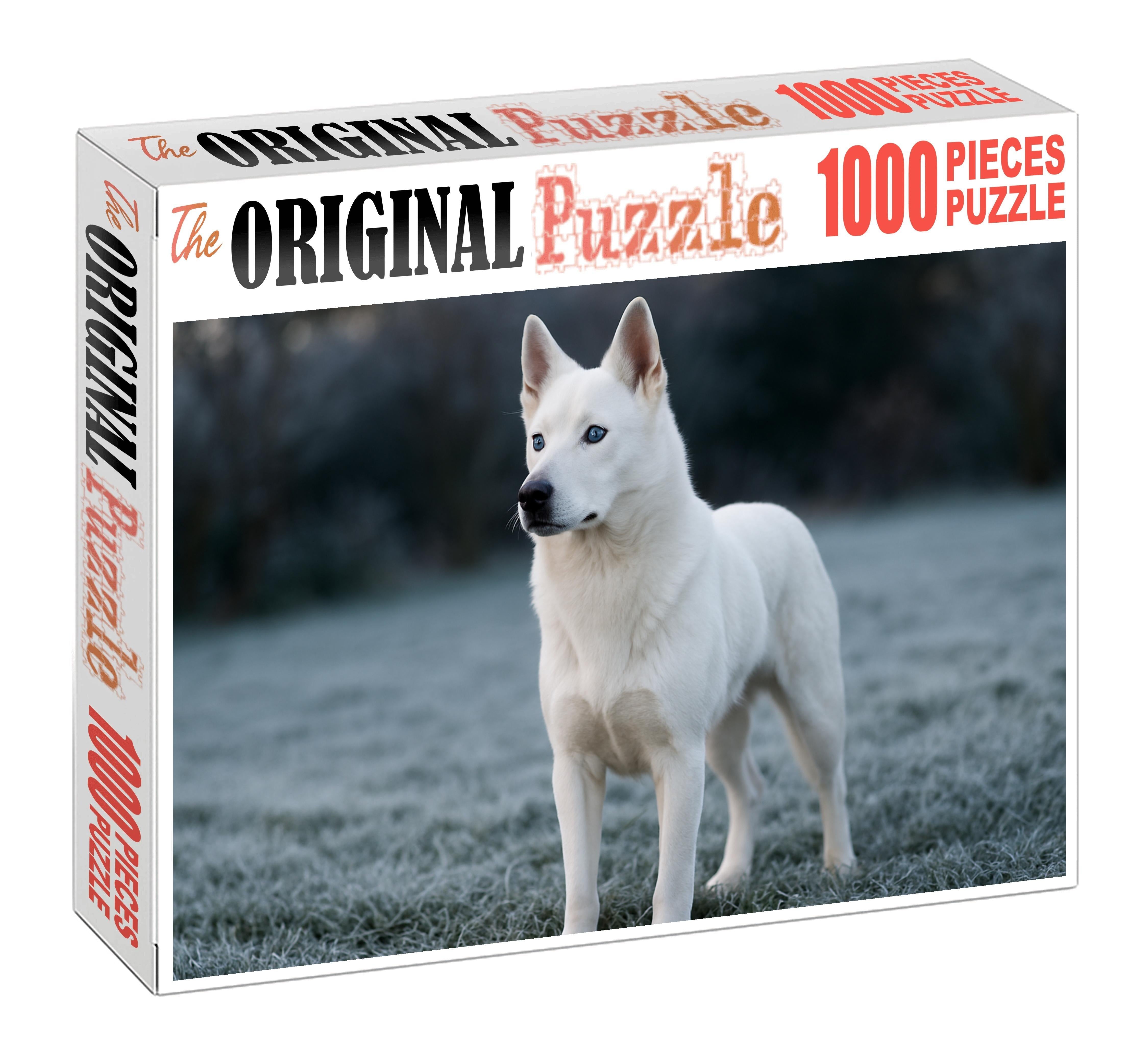 Crystal Frost Pure White Agile Guardian With Watchful Nature Puzzle For Kids
