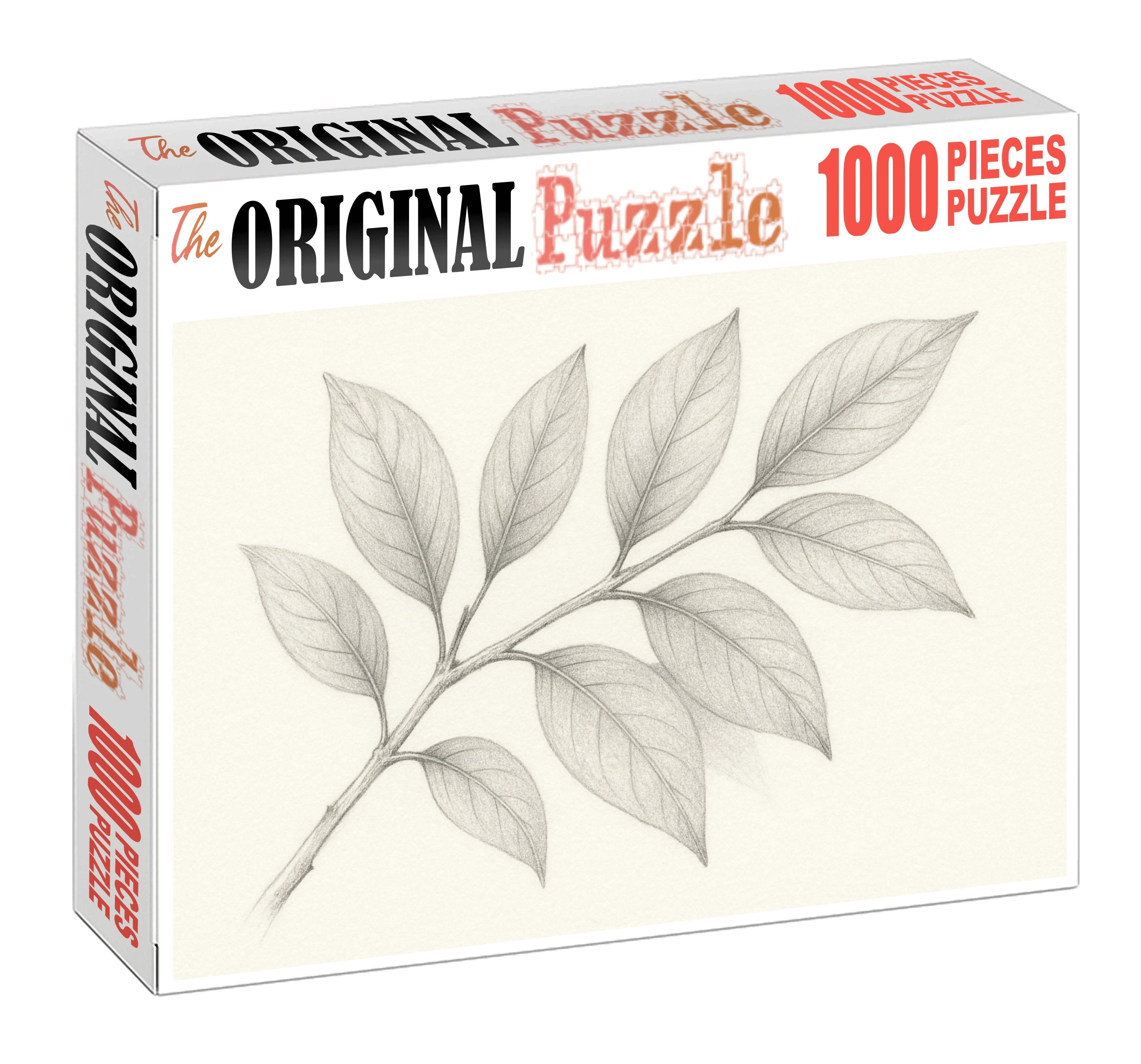 Botanical Branch Study Layered Watercolor Pencil Rendering Family Puzzles