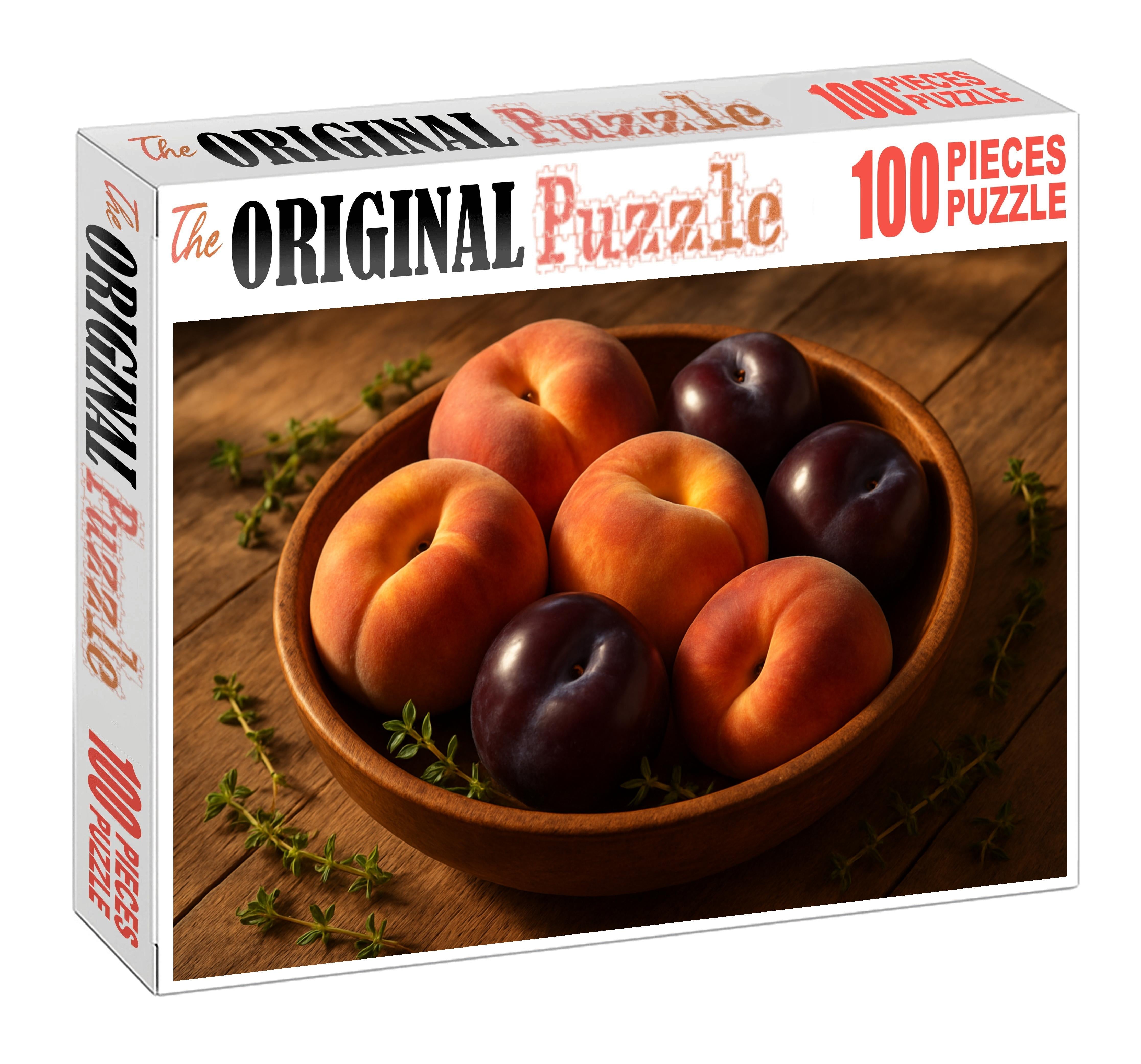 Sunset Glow Peach And Plum Rustic Arrangement Puzzle Challenge