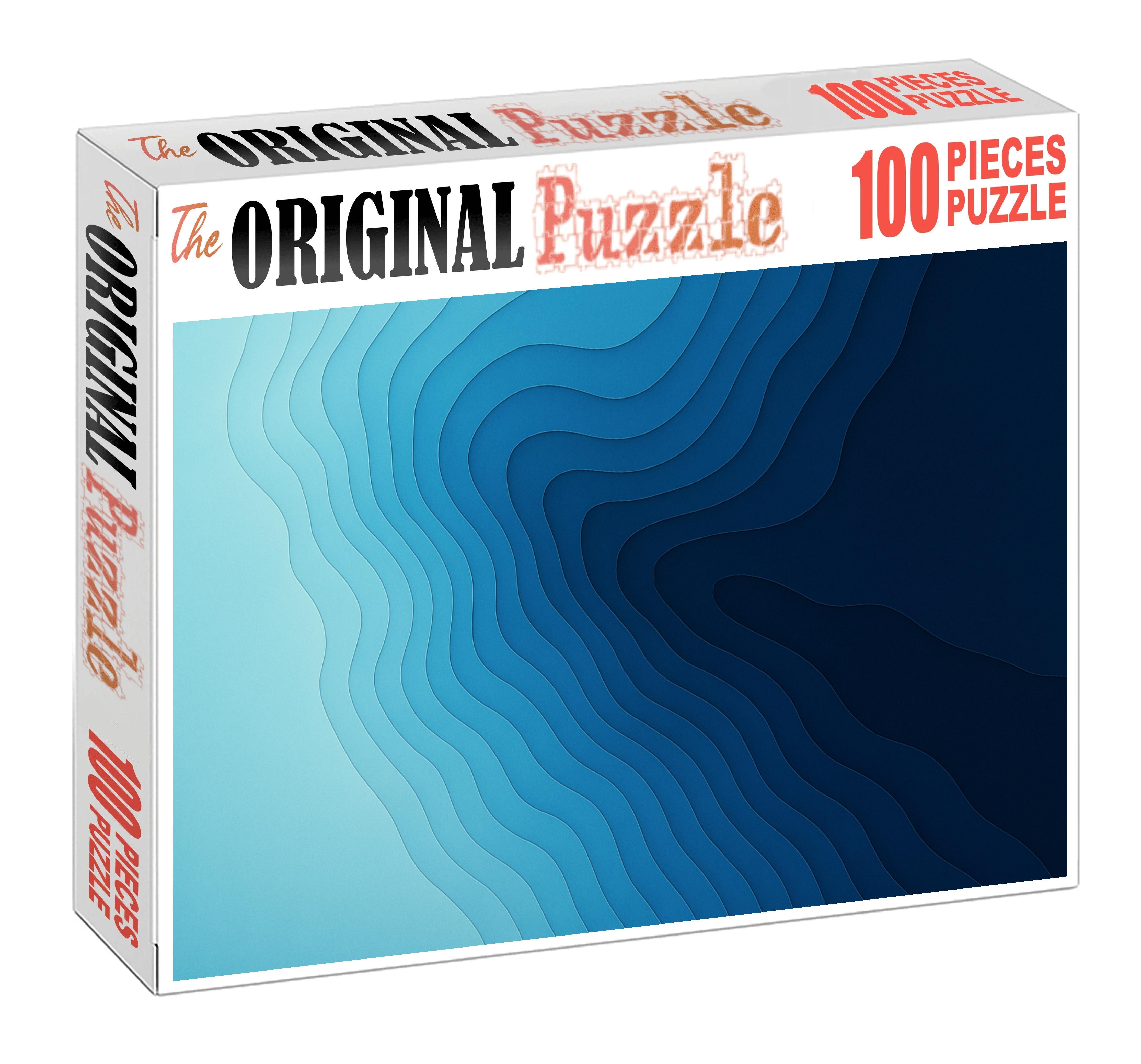 Gradient Bathymetric Contour Map 50 Piece Puzzle