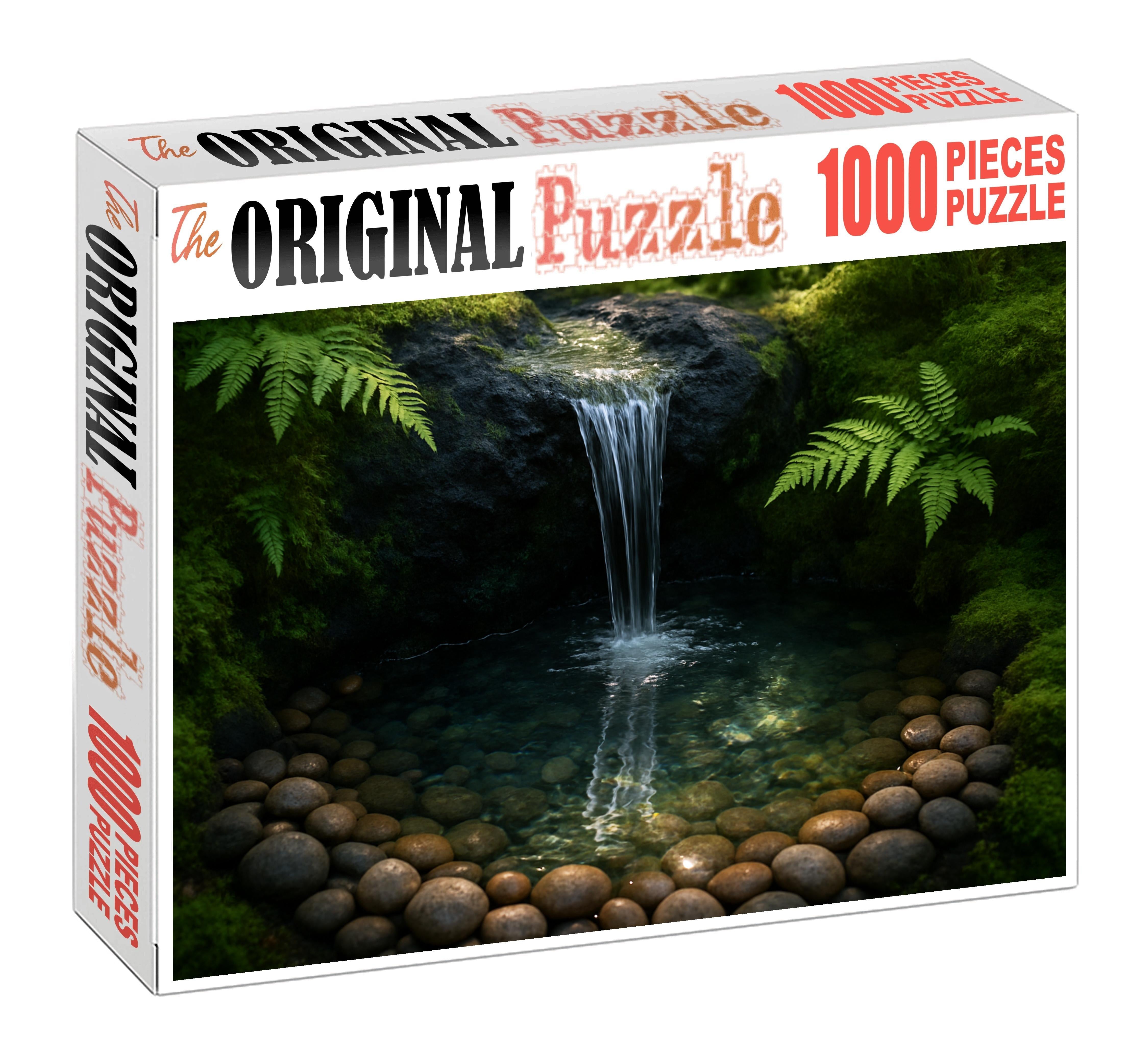 Cobalt Veil Cascade Premium Puzzle Pieces