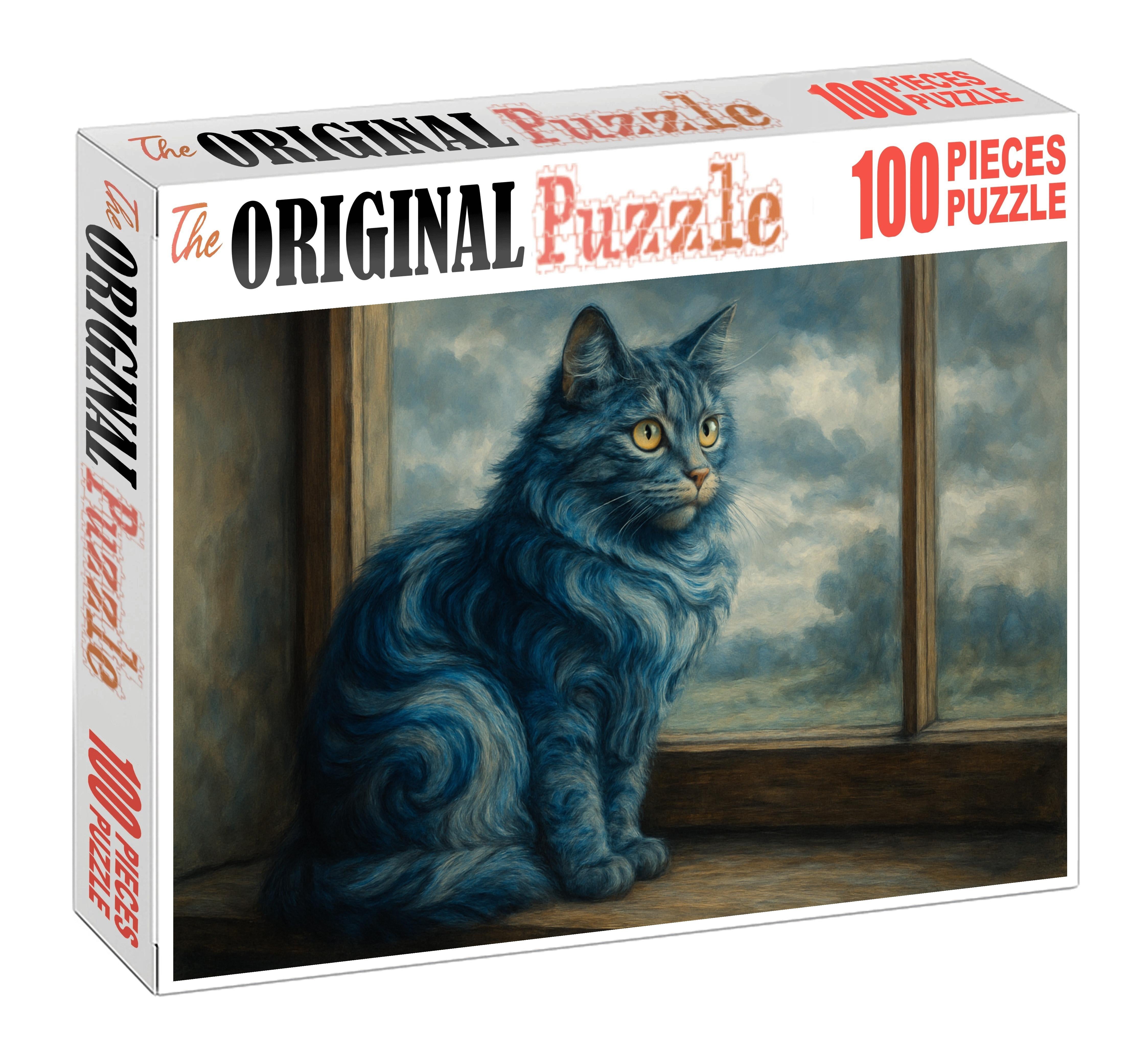 Storm Swirl Dynamic Blue Marble Mediumhair With Curious Energy Premium Puzzle Pieces