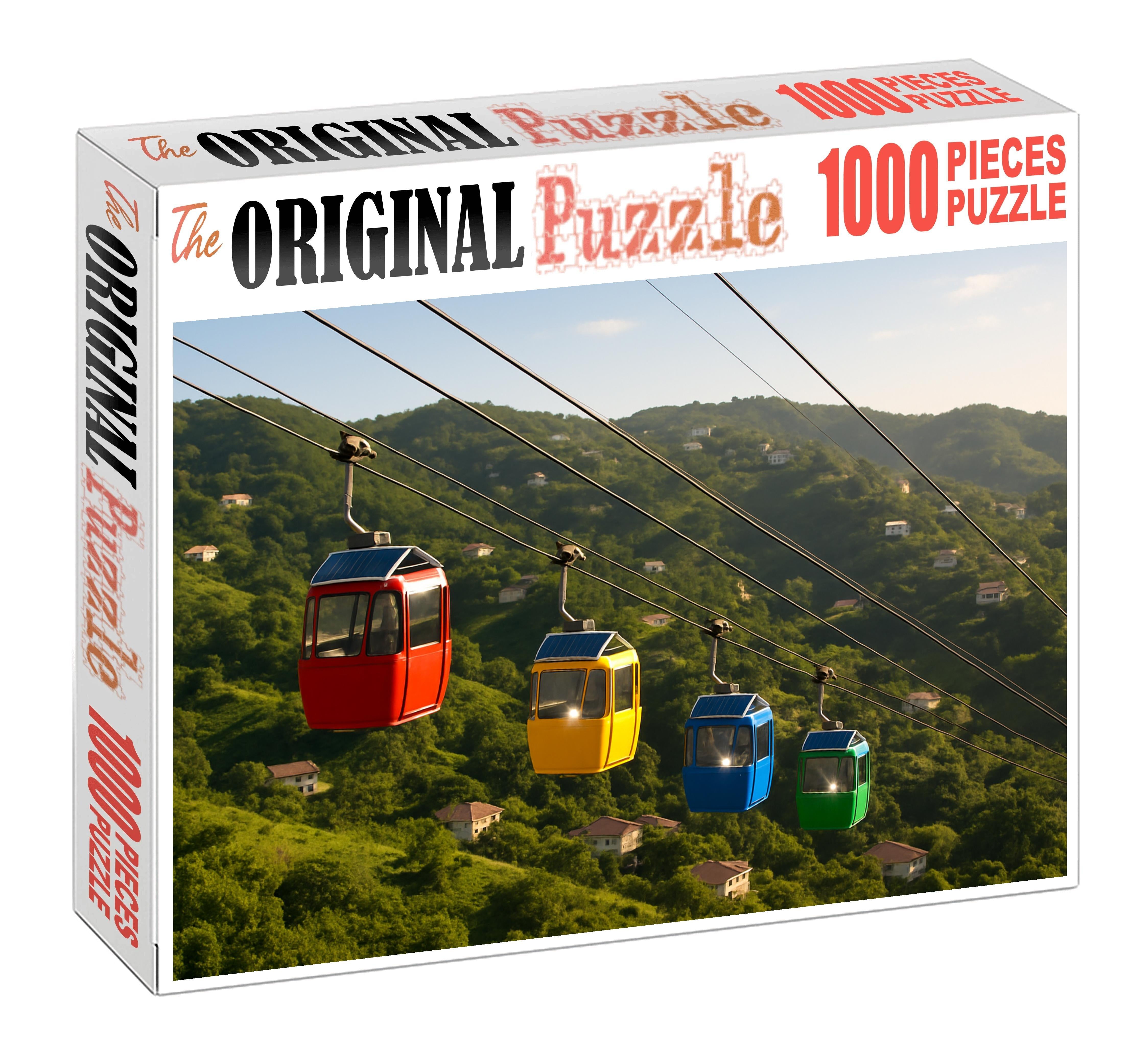Solar-powered Cable Car Premium Puzzle Pieces