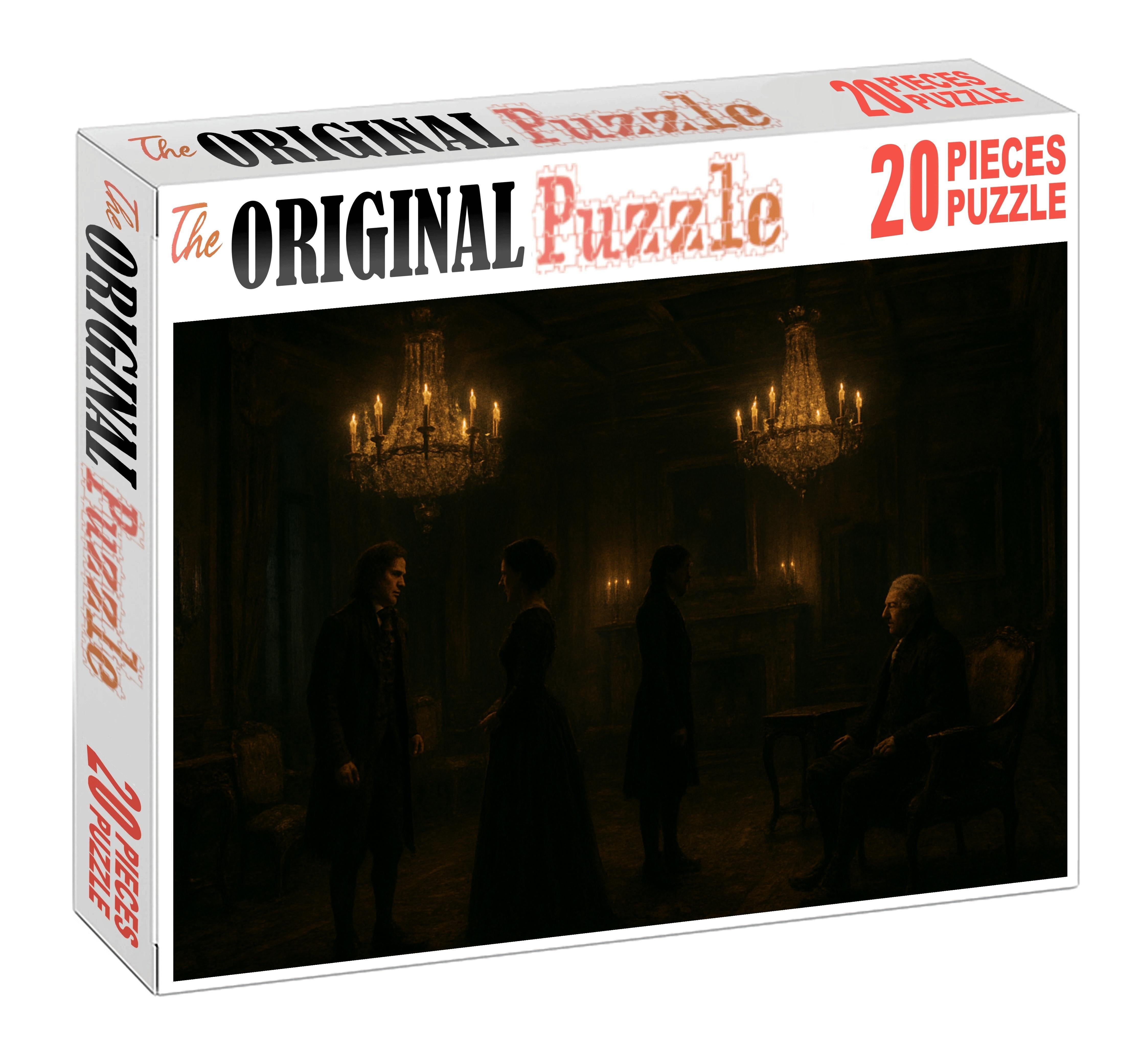Candlelit Gothic Mystery Brooding Elegance In Shadowed Mansions Premium Puzzle Pieces
