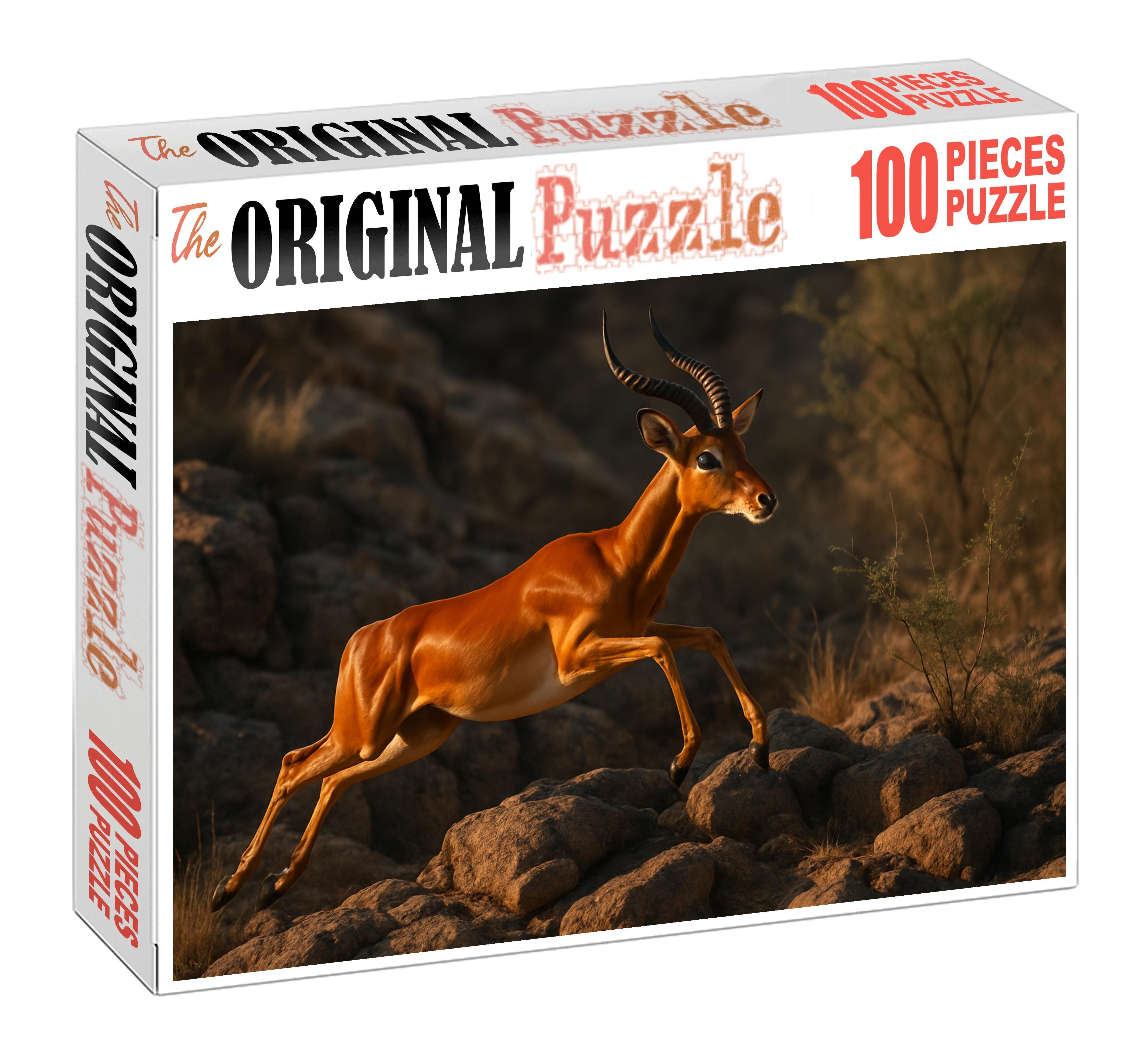 Copper Ridge Antelope Agile Herbivore With Copper-hued Coat And Elevated Leap Puzzle Collection