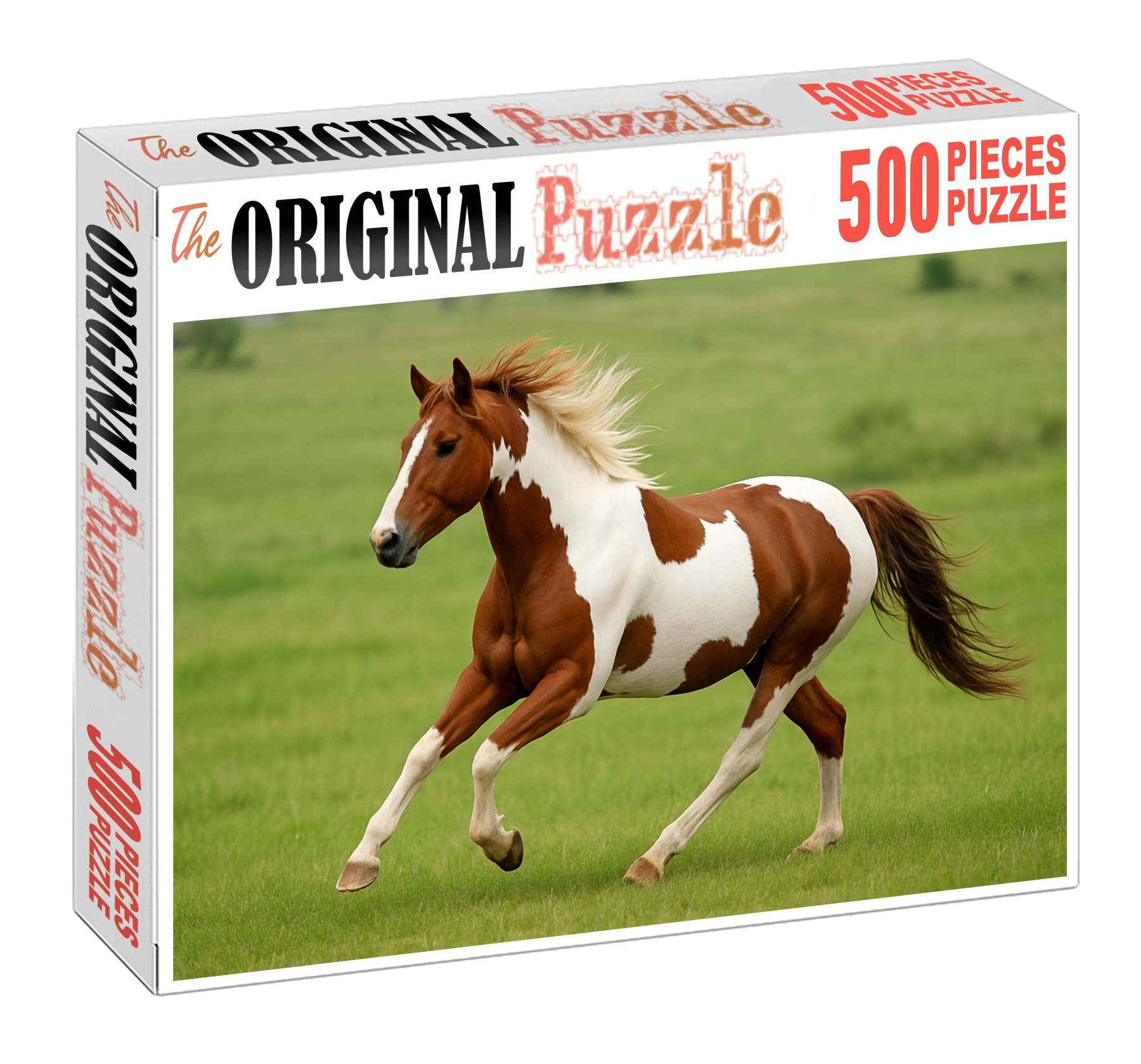 Maple Grove Pinto Gelding Vibrant Tobiano With Dynamic Energy Puzzle Collection