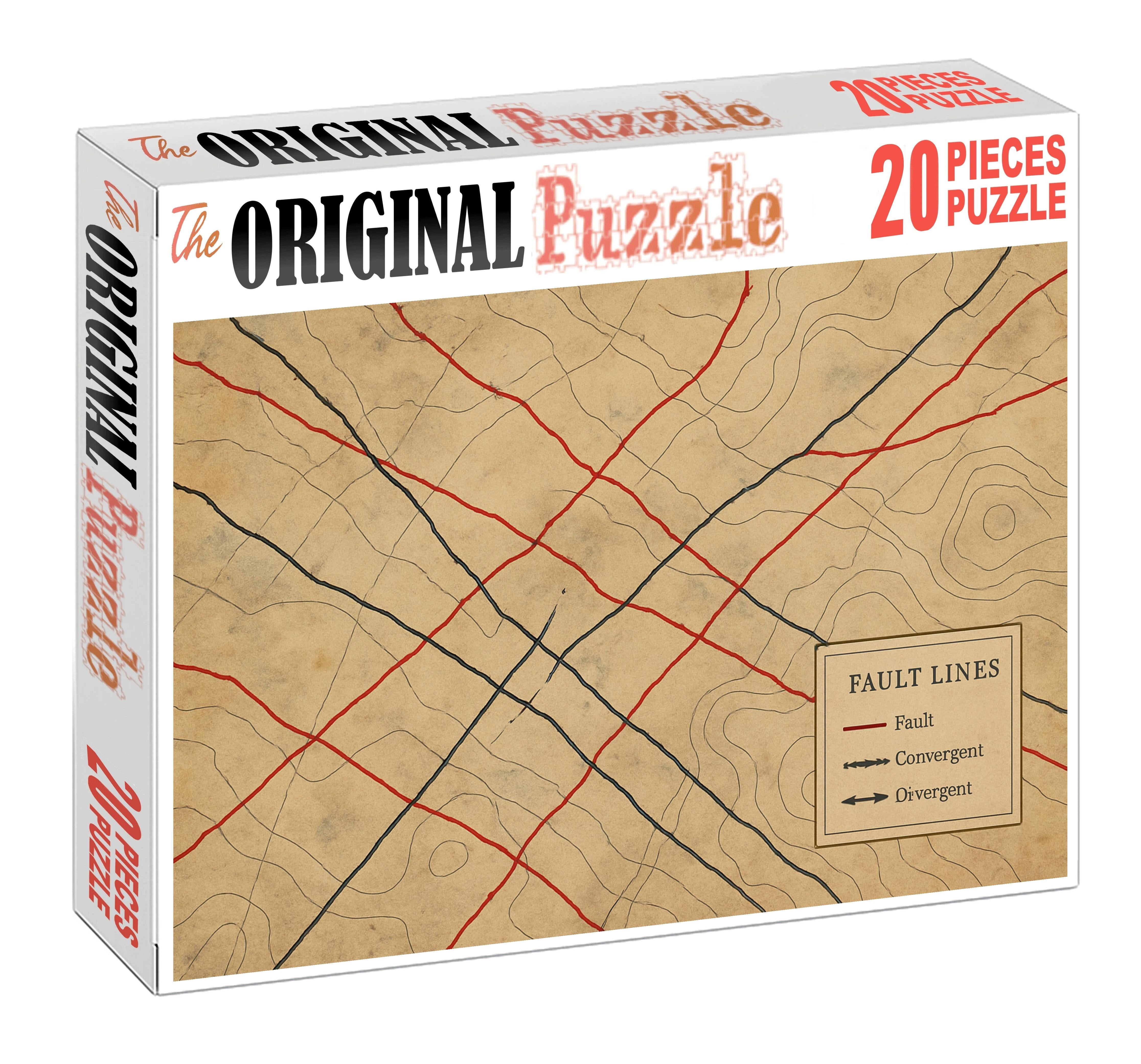 Subsurface Fault Line Network Map Puzzle For Kids
