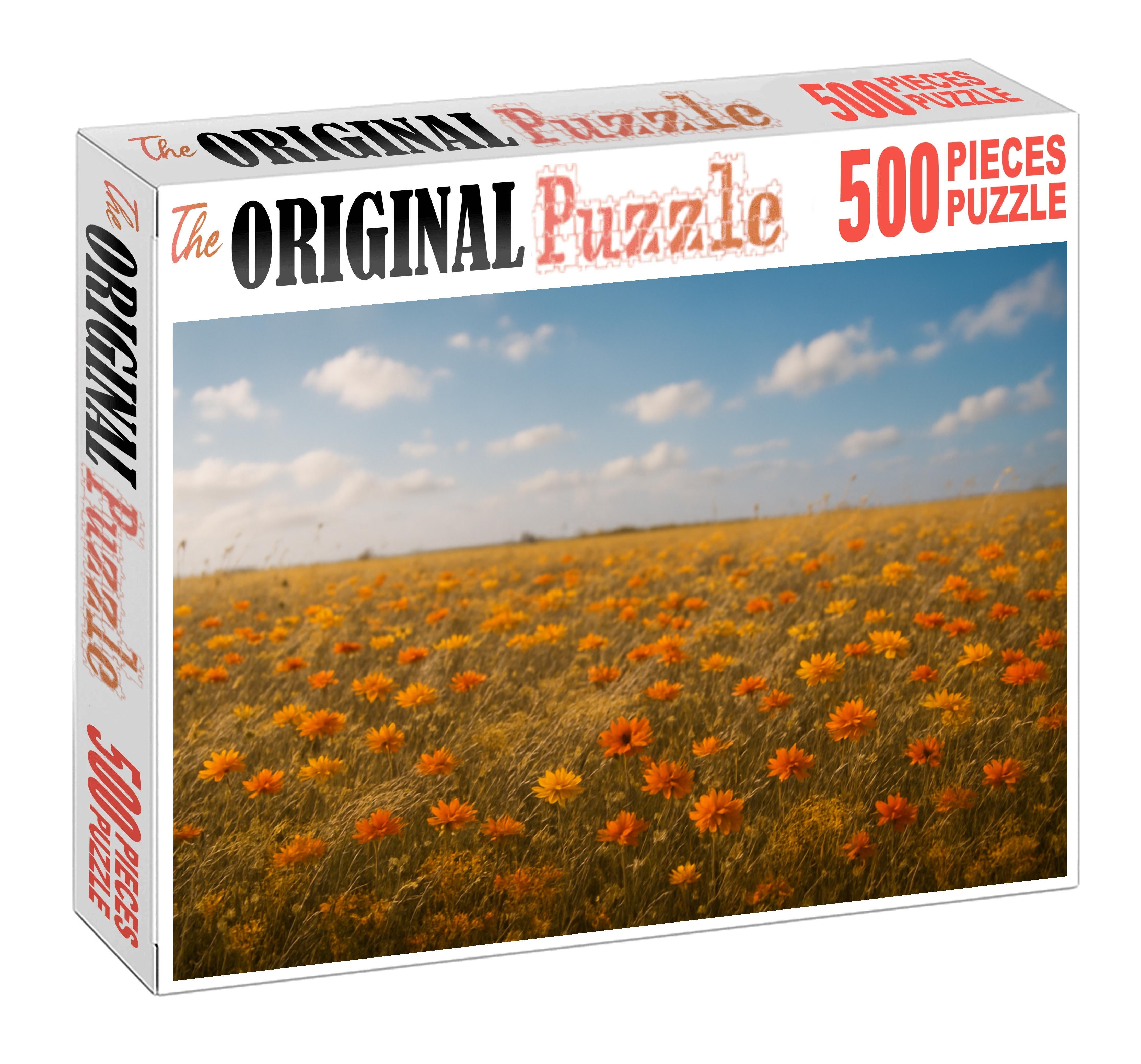 Golden Meadow Wildflower Quilt 200 Piece Puzzle