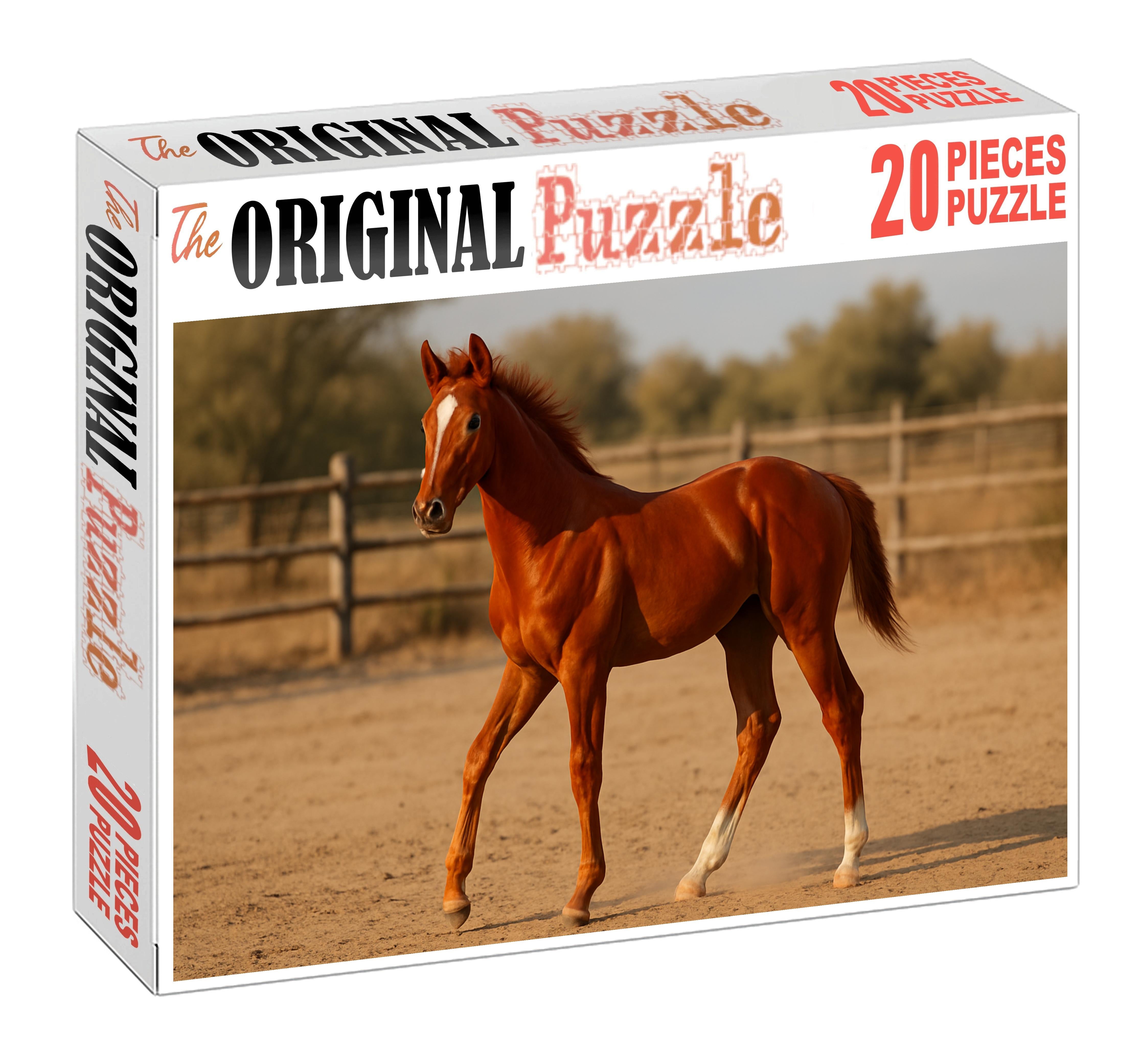 Chestnut Breeze Spirited Stock Horse Colt Challenging Puzzles