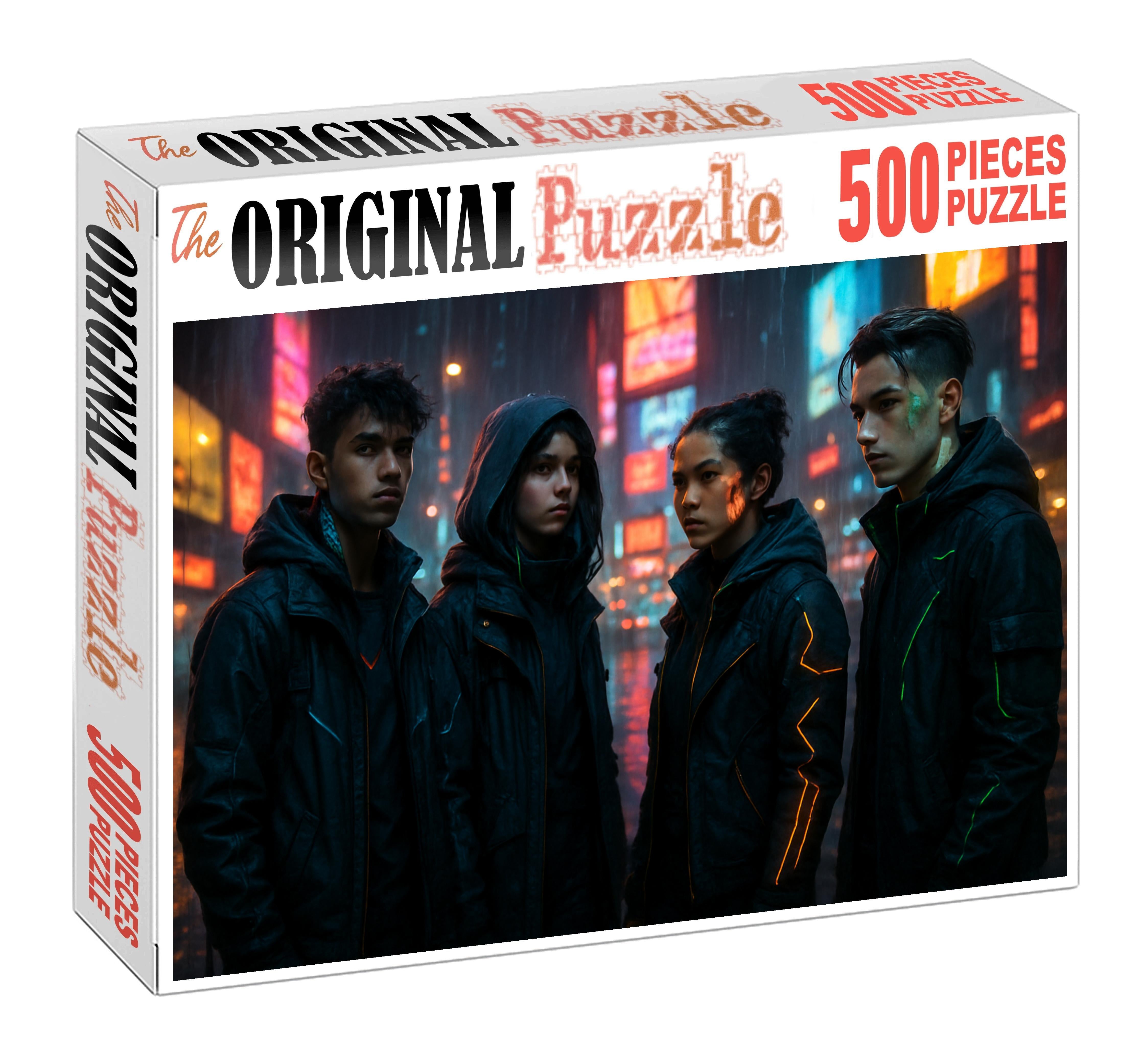 Neo-tokyo Street Style Edgy Urban Fashion Meets Tech Wear 20 Piece Puzzle