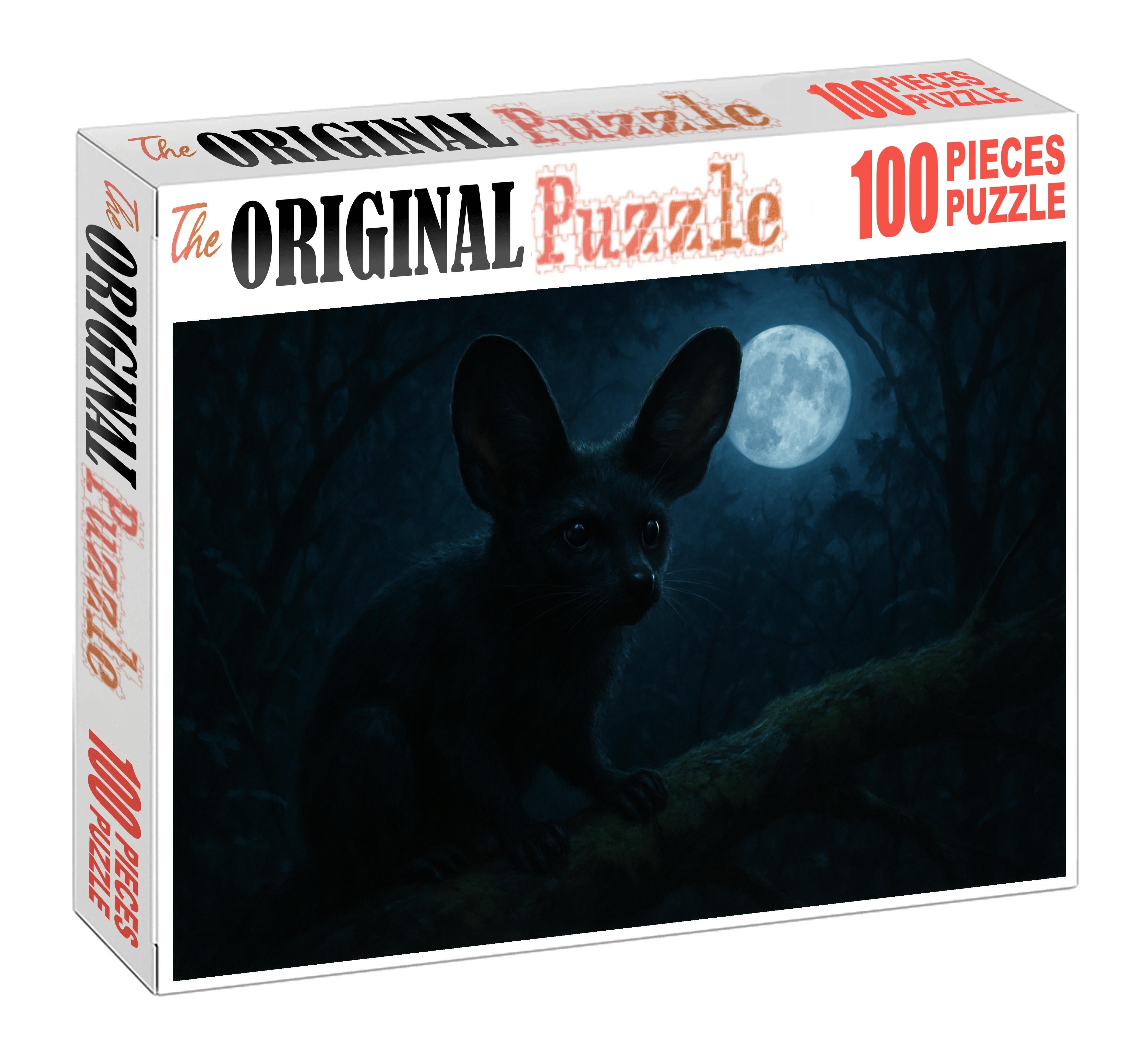 Velvet Nightstalker Sleek Nocturnal Mammal With Enhanced Echolocation Custom Jigsaw Puzzle