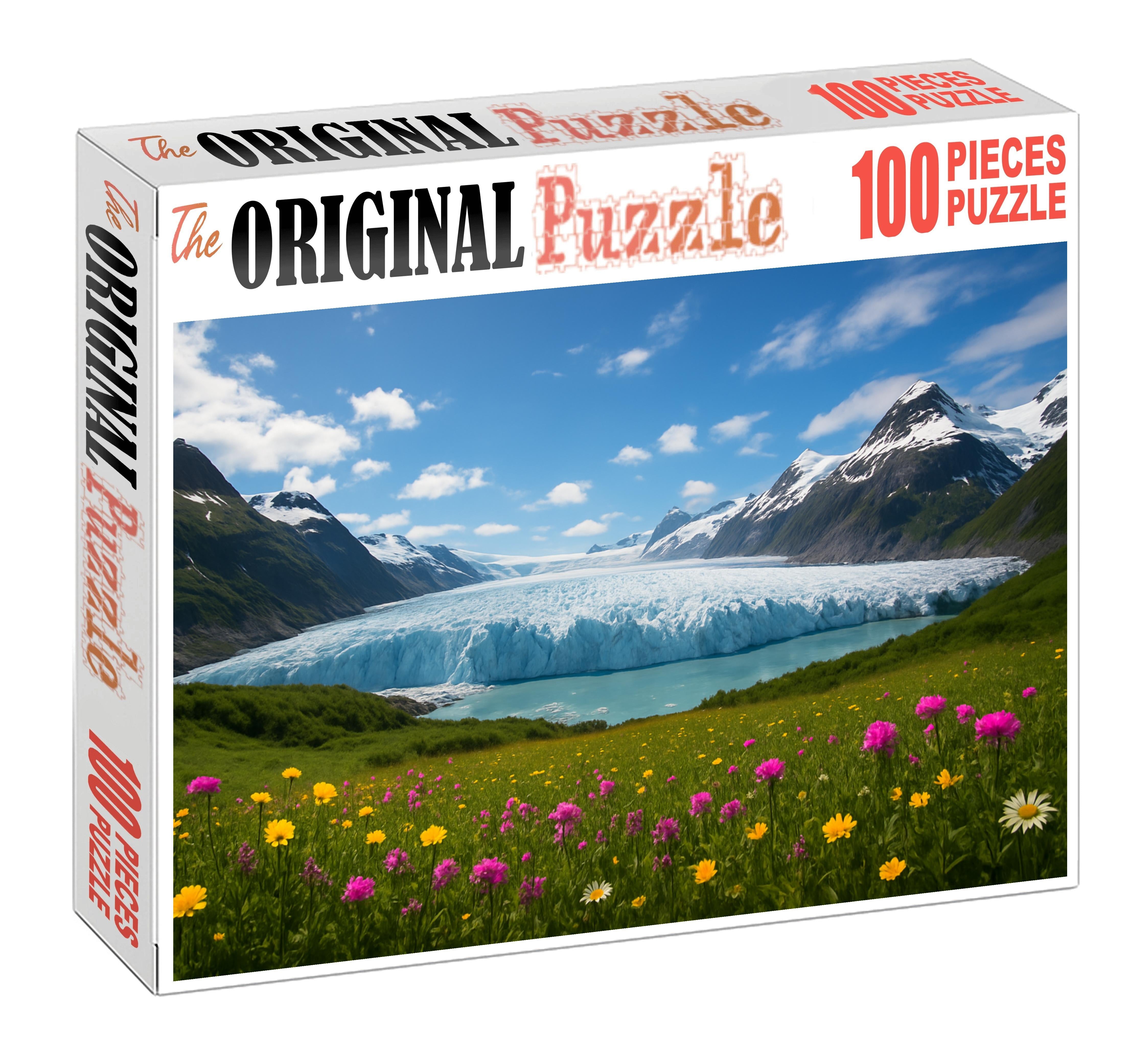 Shimmering Glacier Valley Large Format Puzzle
