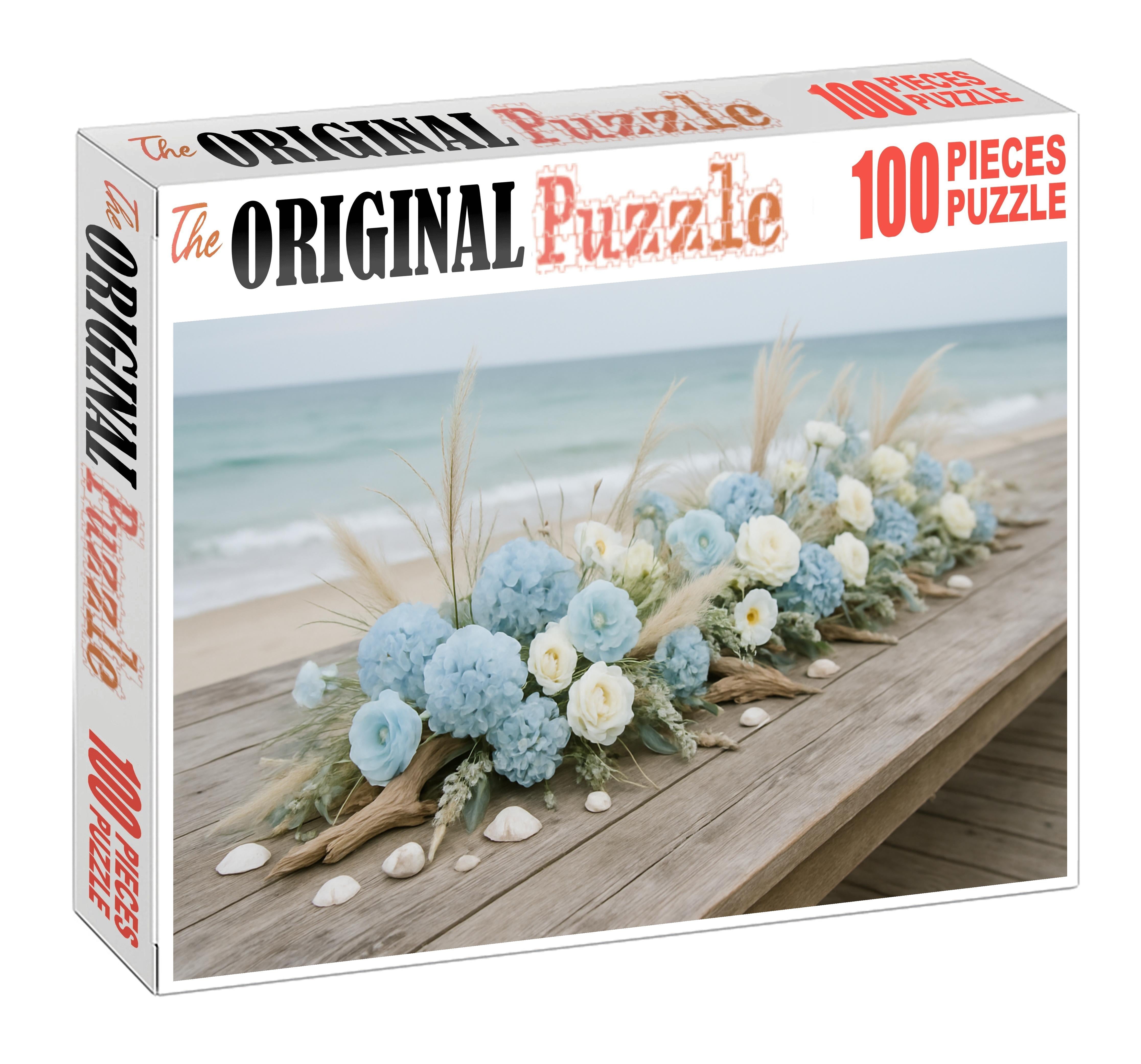 Coastal Breeze Table Runner Soft Blues Whites And Sandy Textures Family Puzzles