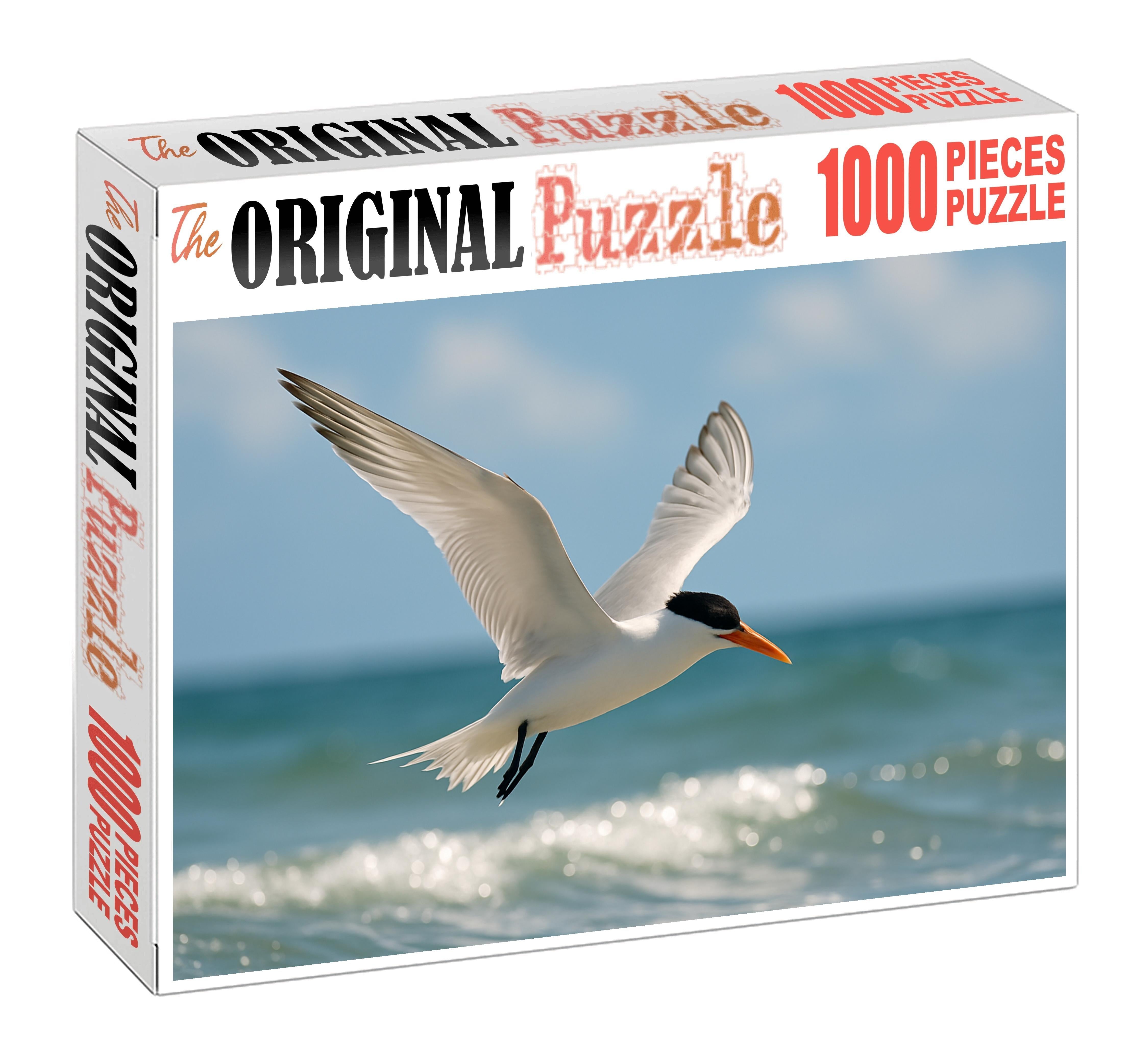 Elegant Tern Coastal Skimmer Custom Jigsaw Puzzle