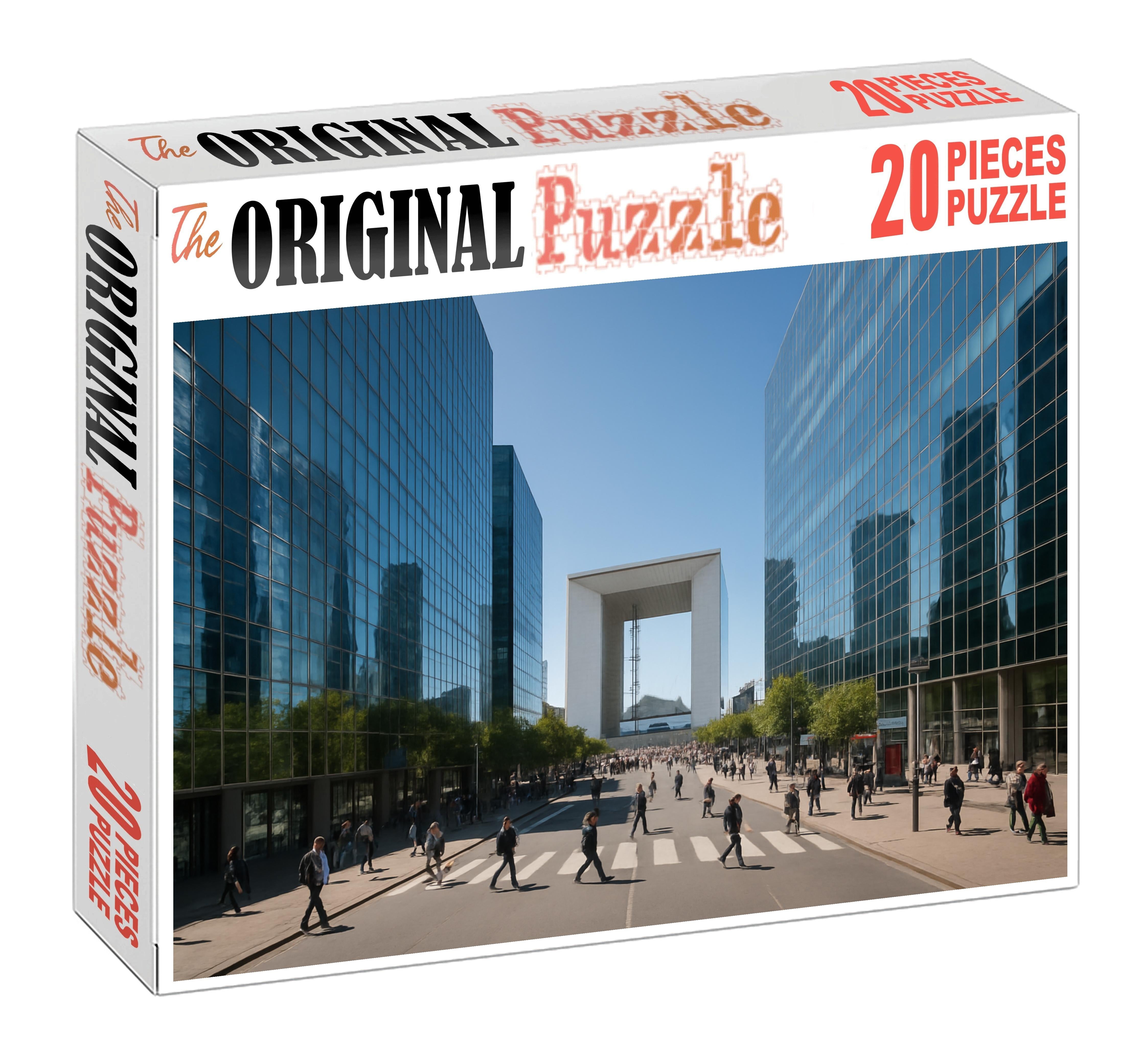 Paris La Dfense Skyline Europes Premier Business District Featuring The Grande Arche Family Puzzles