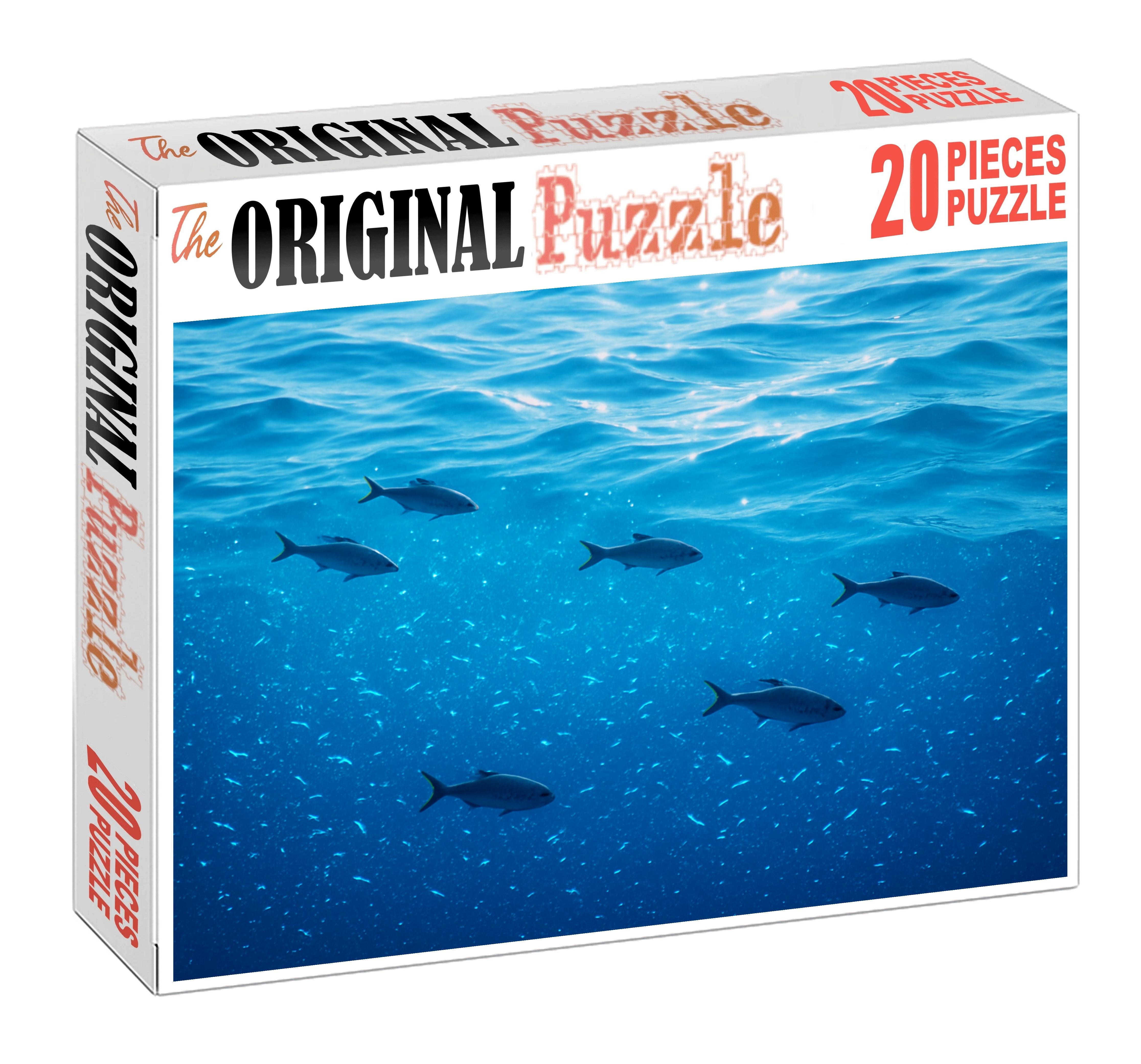 Cerulean Plankton Bloom Custom Jigsaw Puzzle