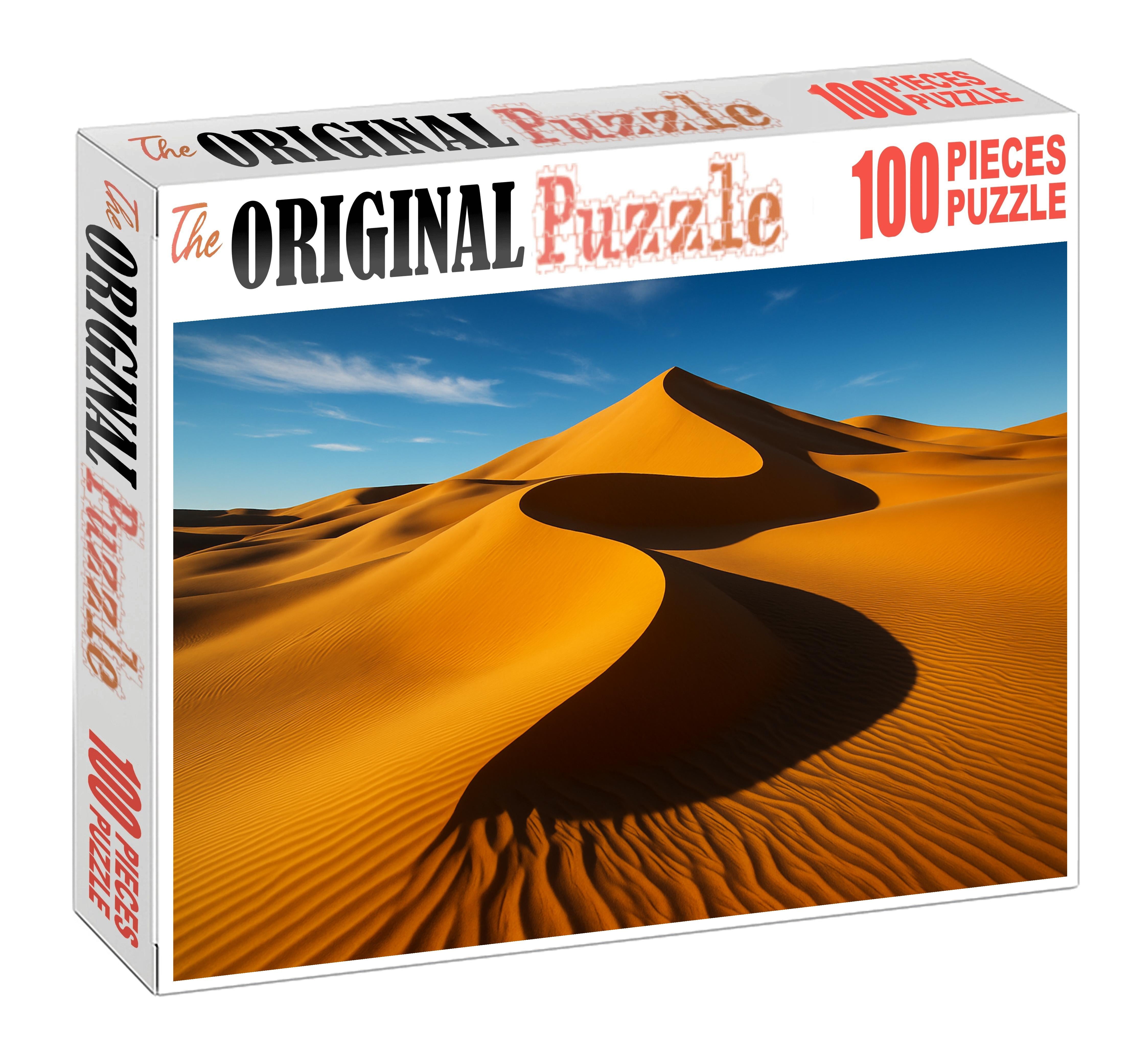 Amber Spiral Dunes Twisting Ridges Beneath A Blazing Sun 500 Piece Puzzle