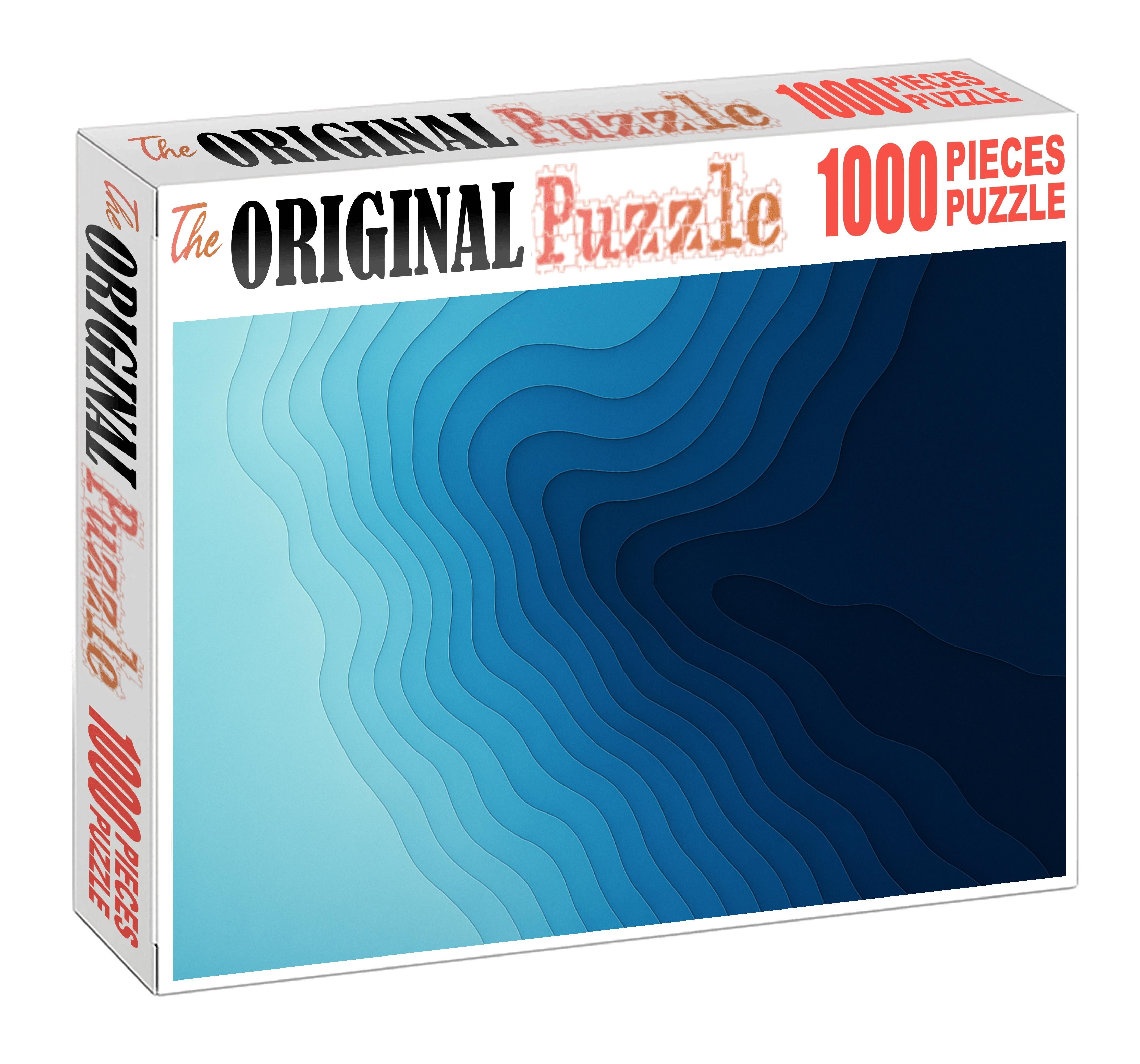 Gradient Bathymetric Contour Map 50 Piece Puzzle