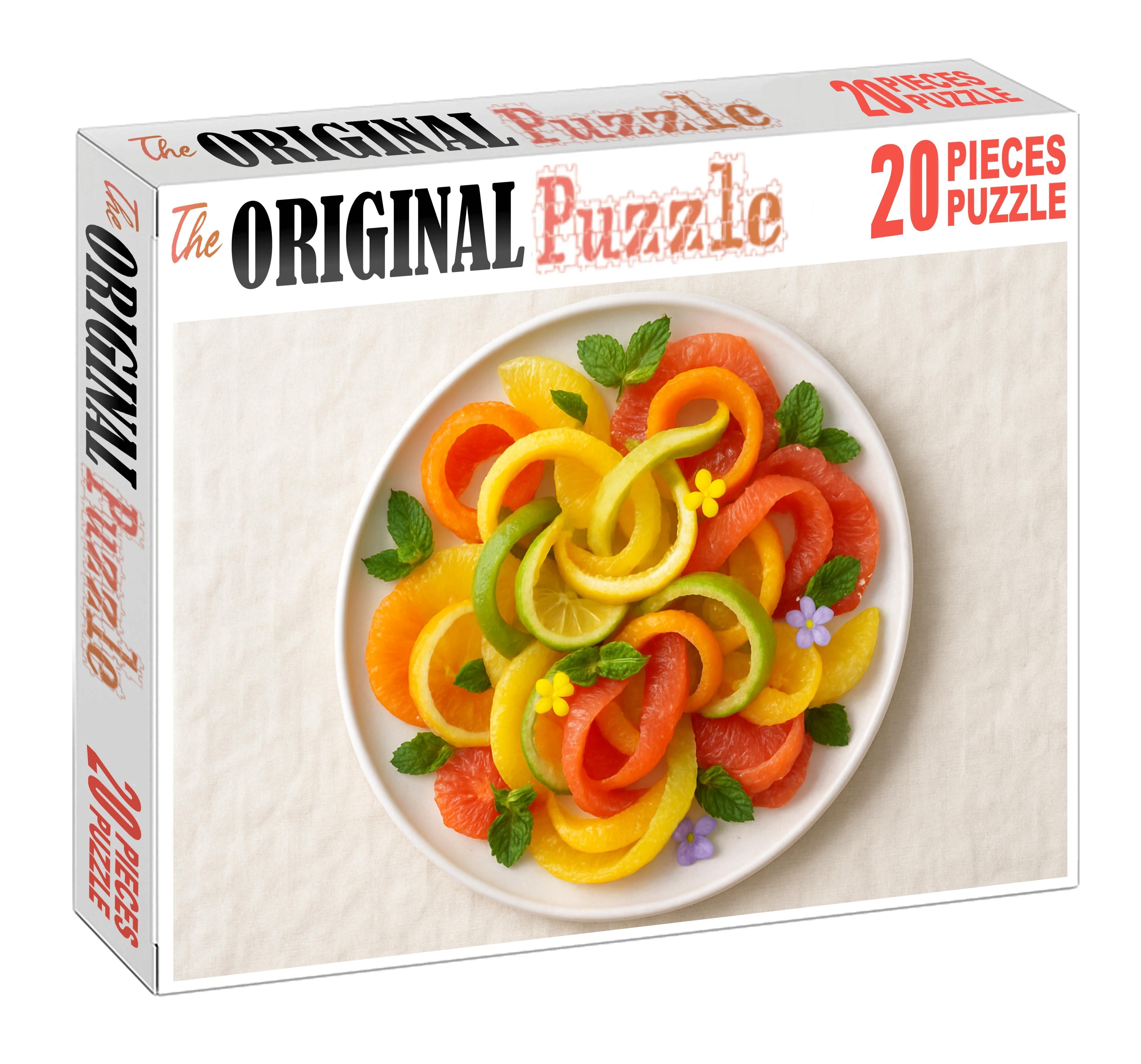 Citrus Ribbon Platter Twisted Segments Of Bright Citrus Medley Puzzle Challenge