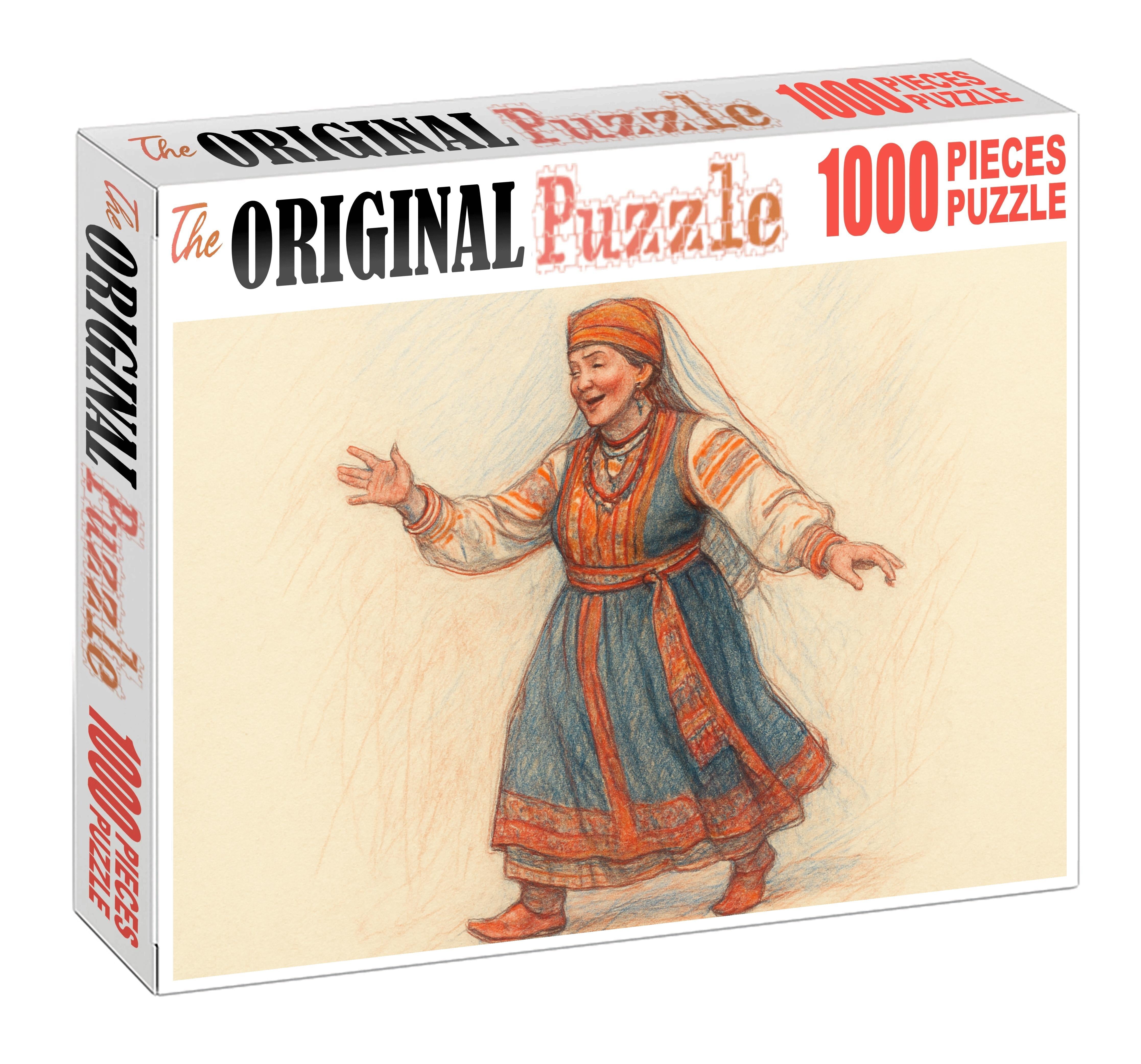 Cultural Festival Figure Study Contour Line Drawing In Colored Pencil Puzzle For Kids