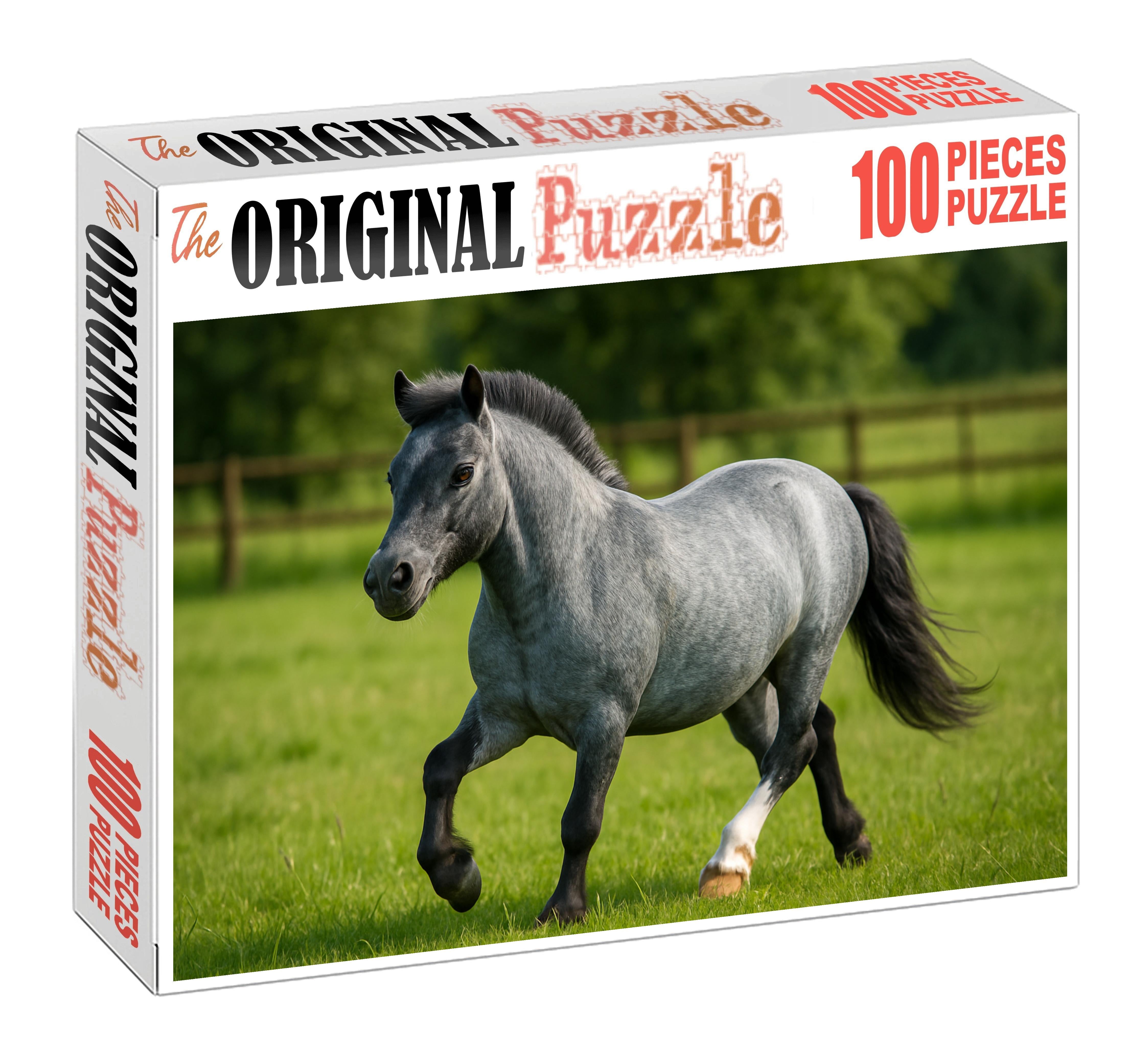 Luna Mist Ethereal Blue Roan Pony With Sprightly Demeanor Mini Puzzle