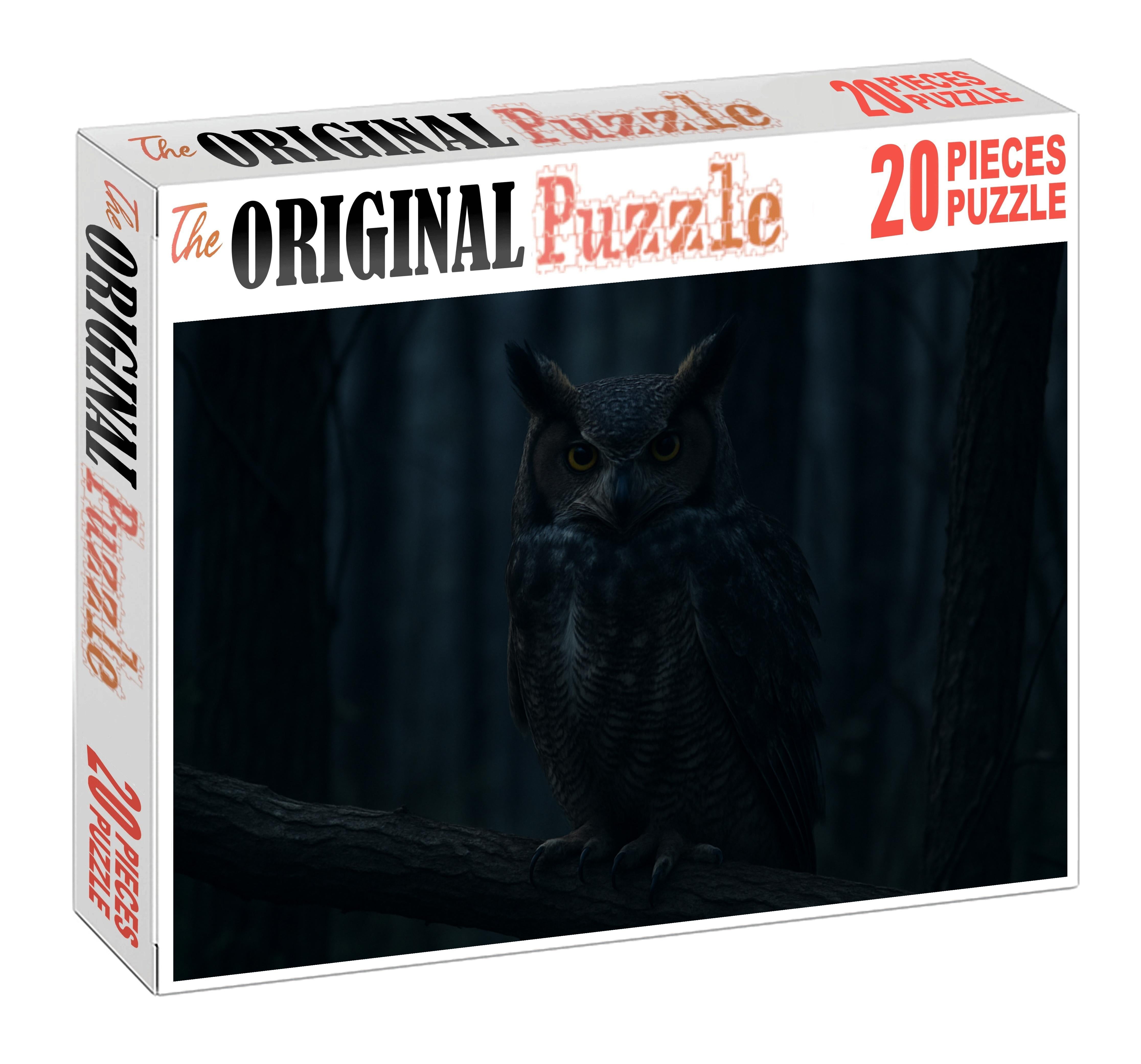 Great Horned Owl Nighttime Sovereign Custom Jigsaw Puzzle