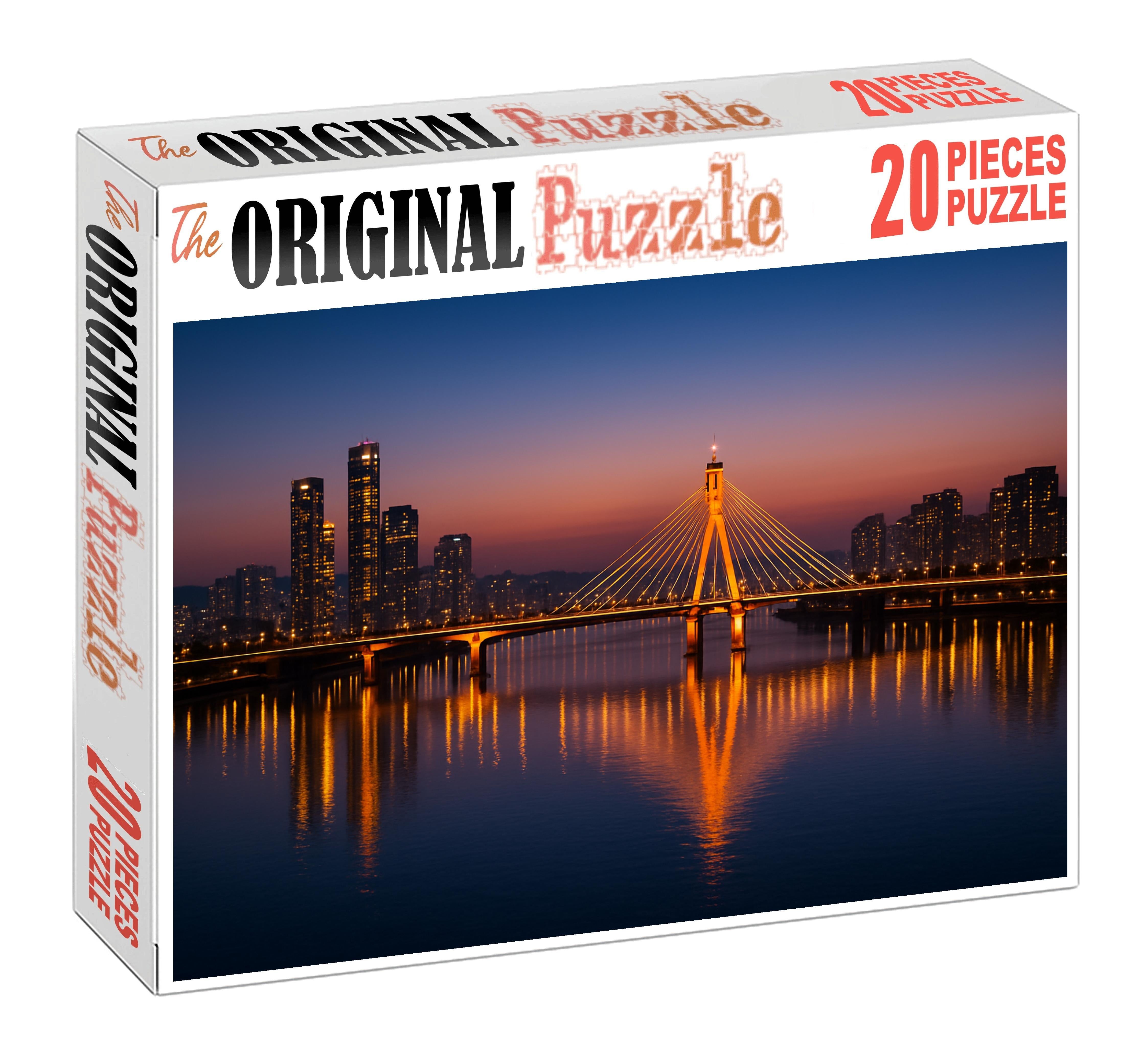 Seoul Hangang River Skyline Dynamic Urban Expansion Along The River Large Format Puzzle