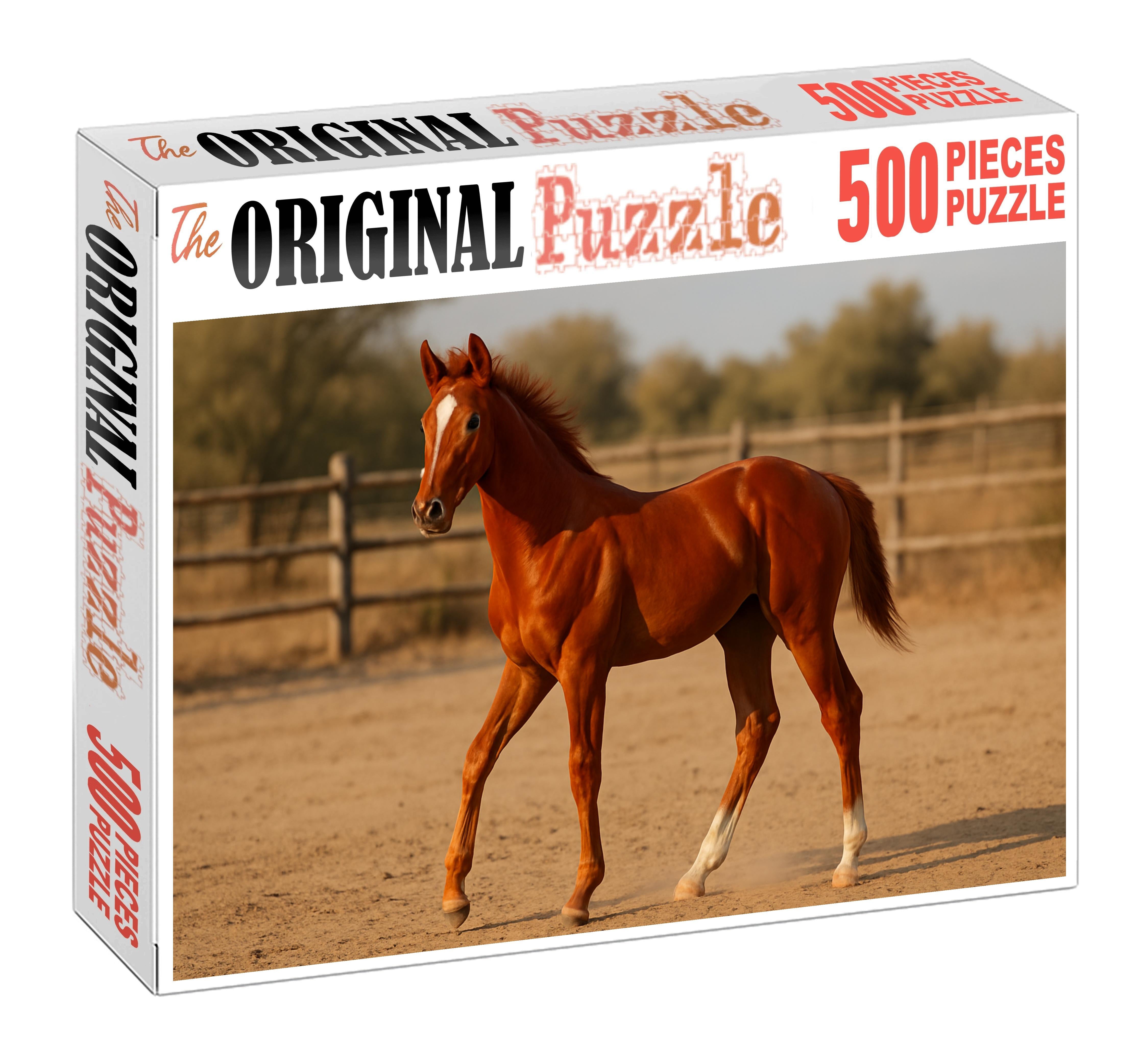 Chestnut Breeze Spirited Stock Horse Colt Challenging Puzzles
