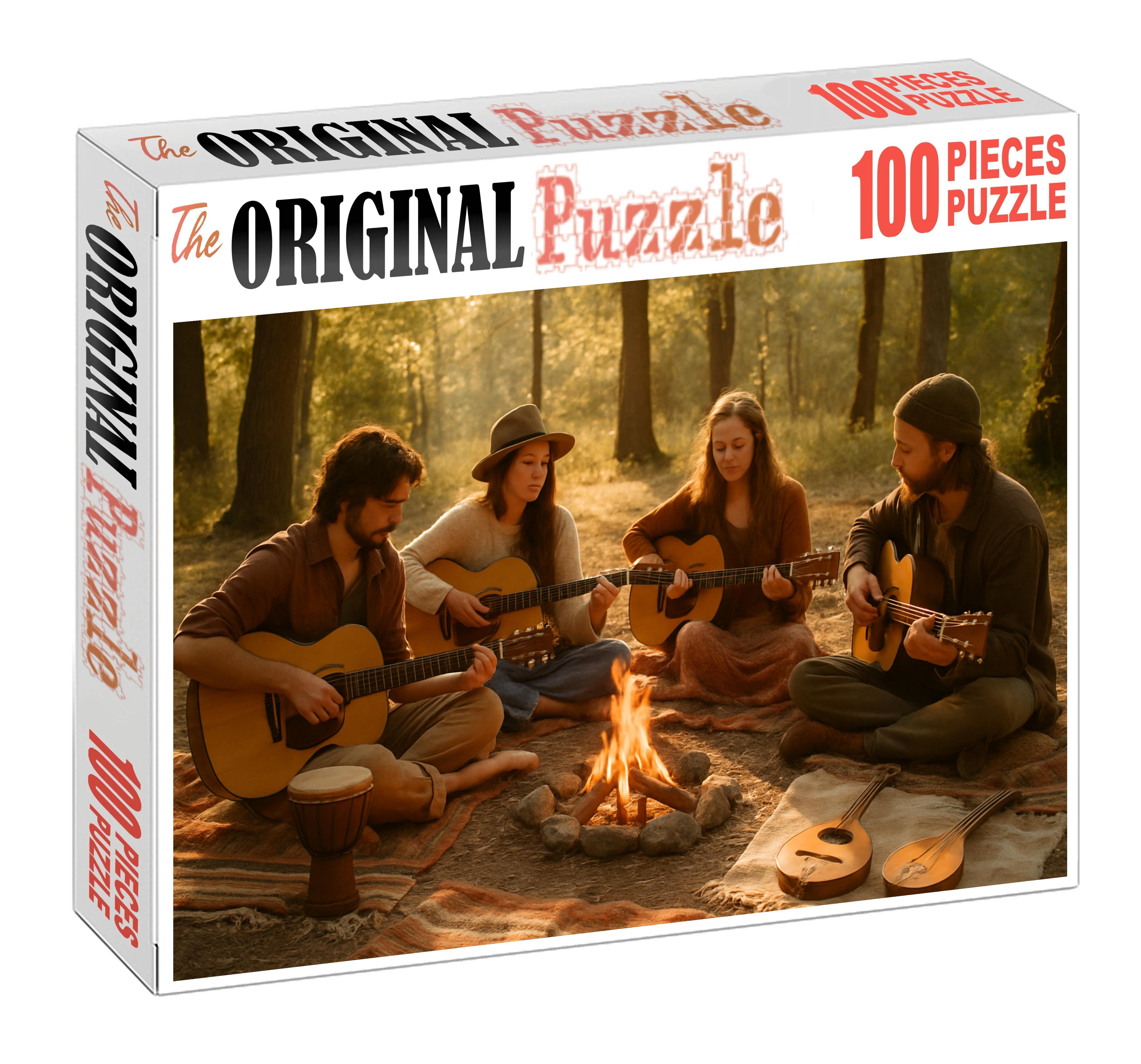 Indie Folk Revival Earthy Harmonies And Handmade Craftsmanship Custom Jigsaw Puzzle