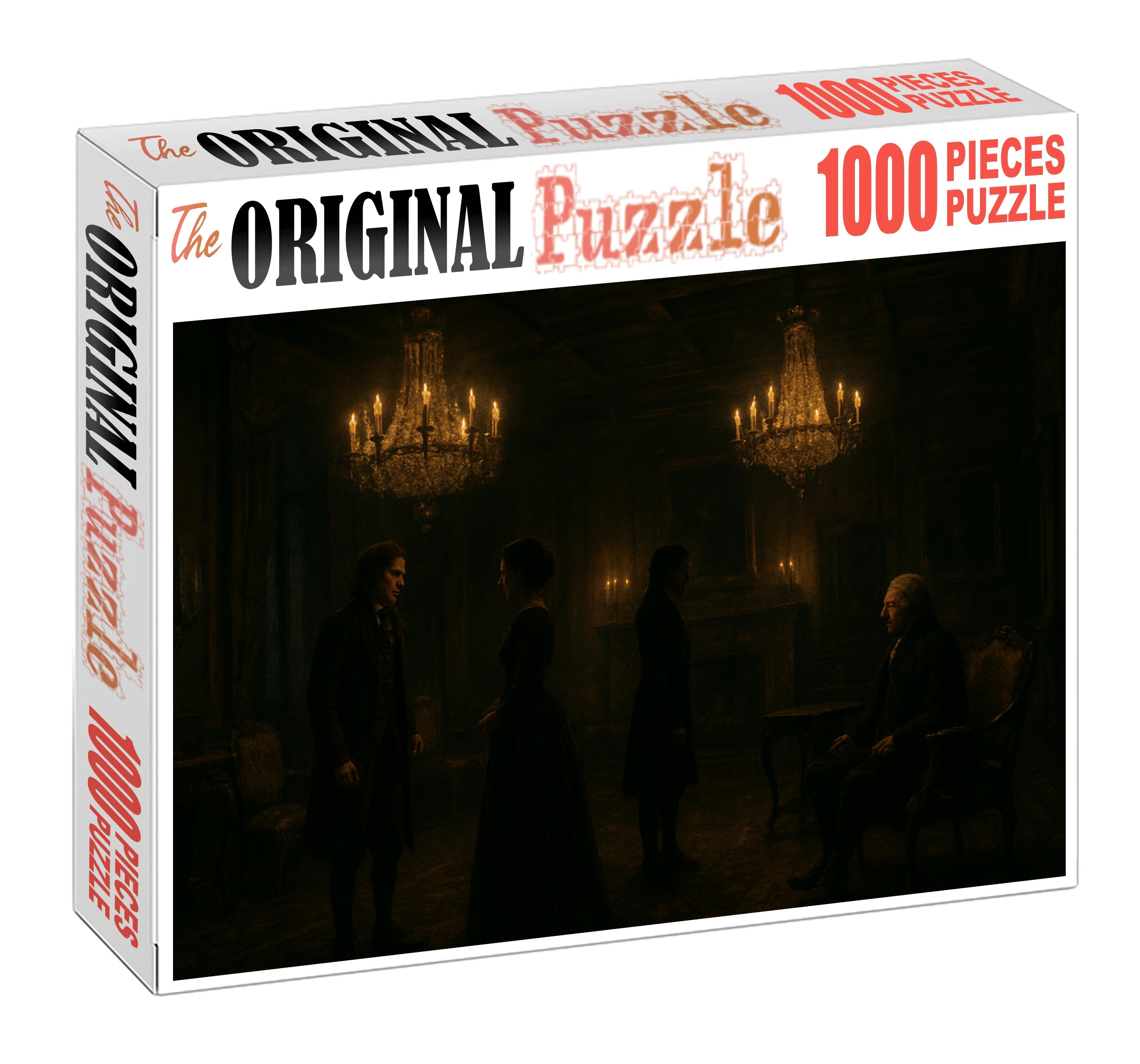 Candlelit Gothic Mystery Brooding Elegance In Shadowed Mansions Premium Puzzle Pieces