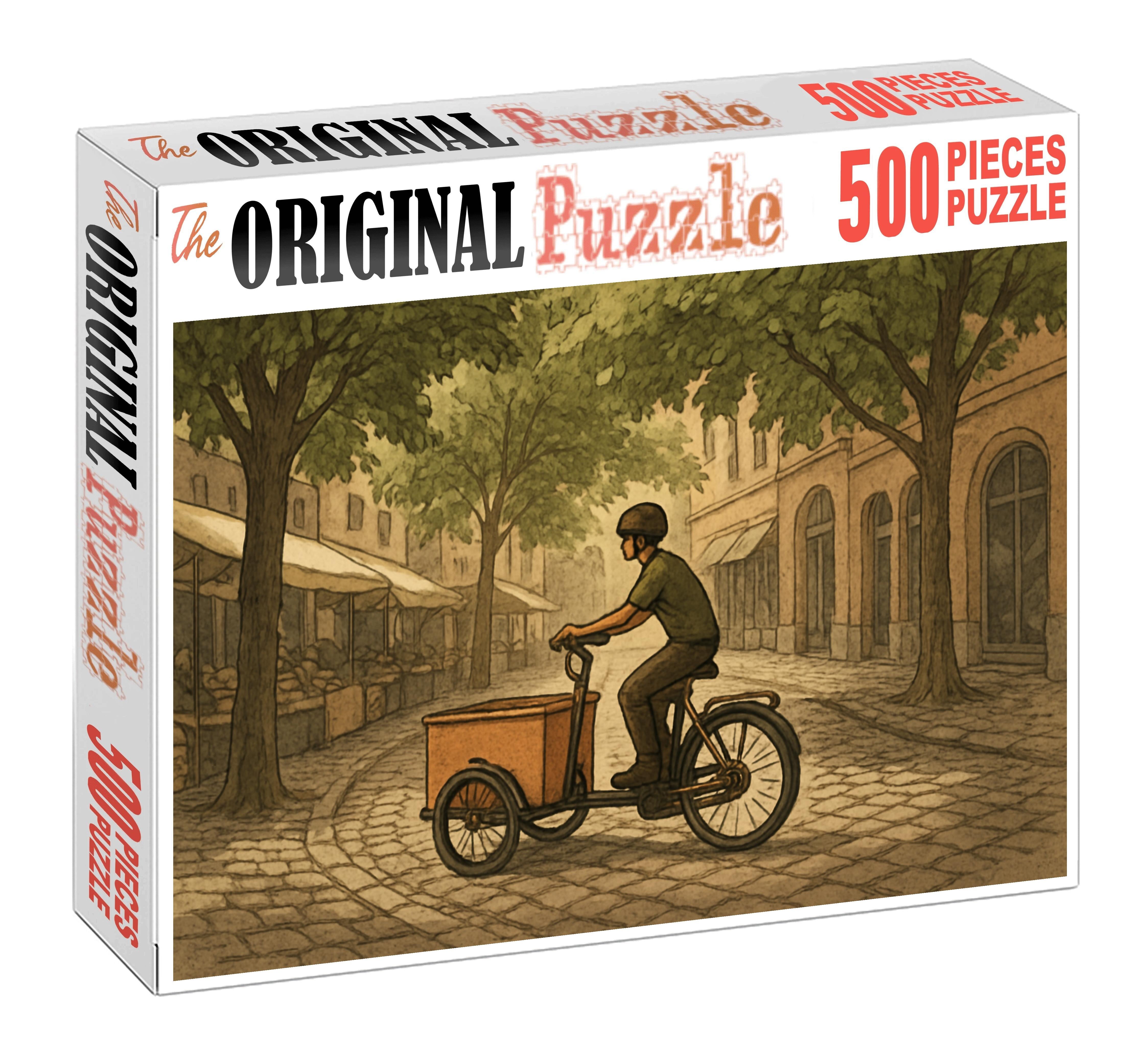 Biodegradable Material Cargo Cycle 50 Piece Puzzle