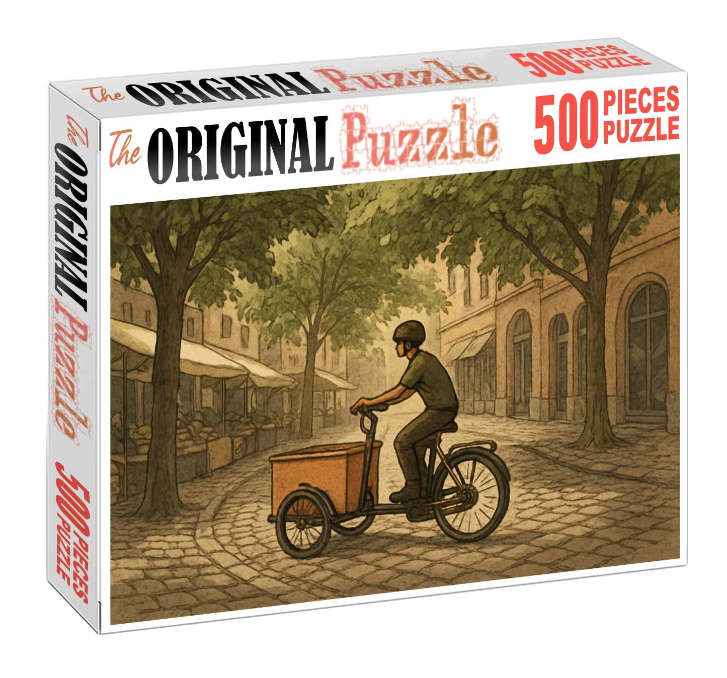 Biodegradable Material Cargo Cycle 50 Piece Puzzle
