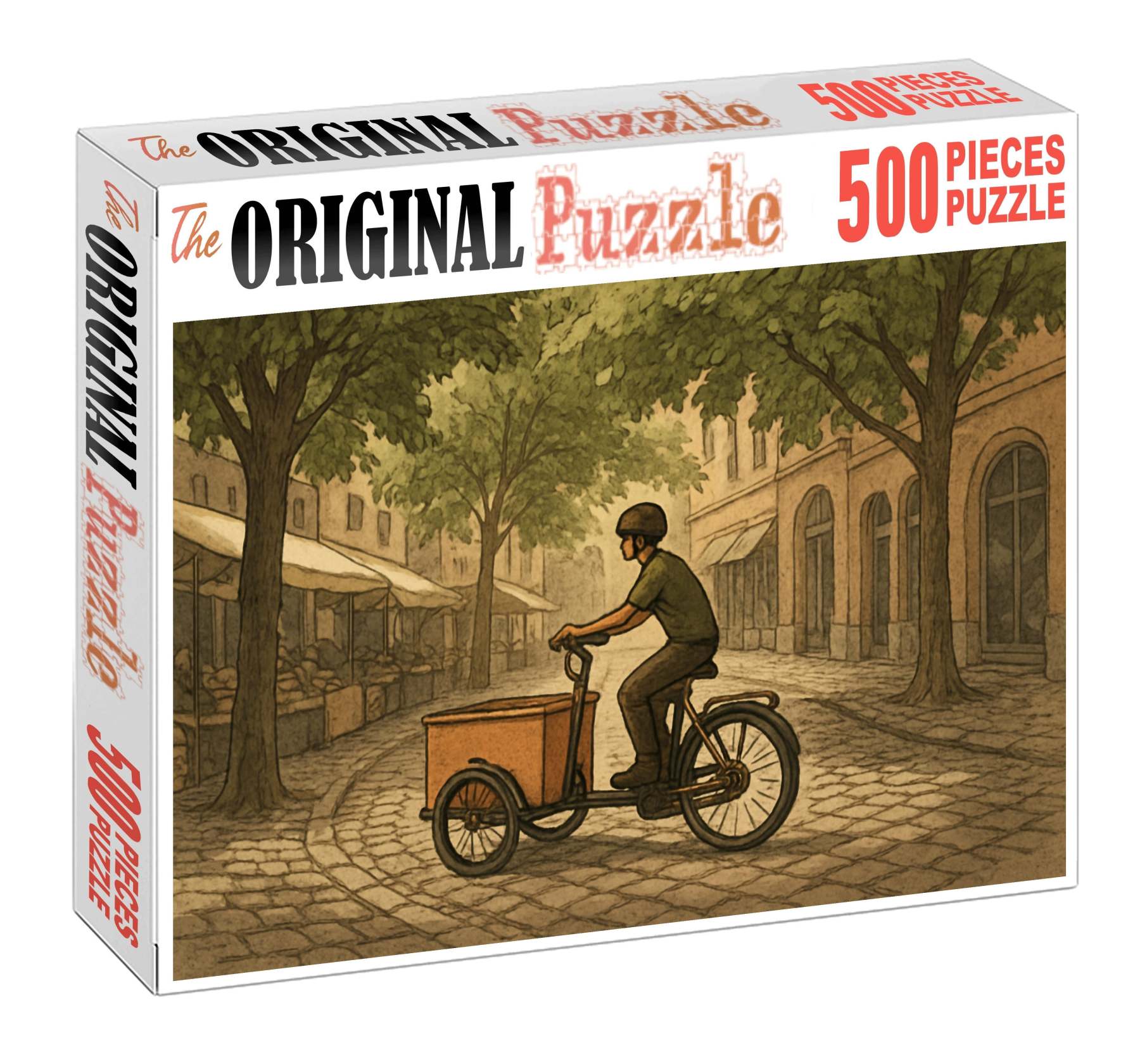 Biodegradable Material Cargo Cycle 50 Piece Puzzle