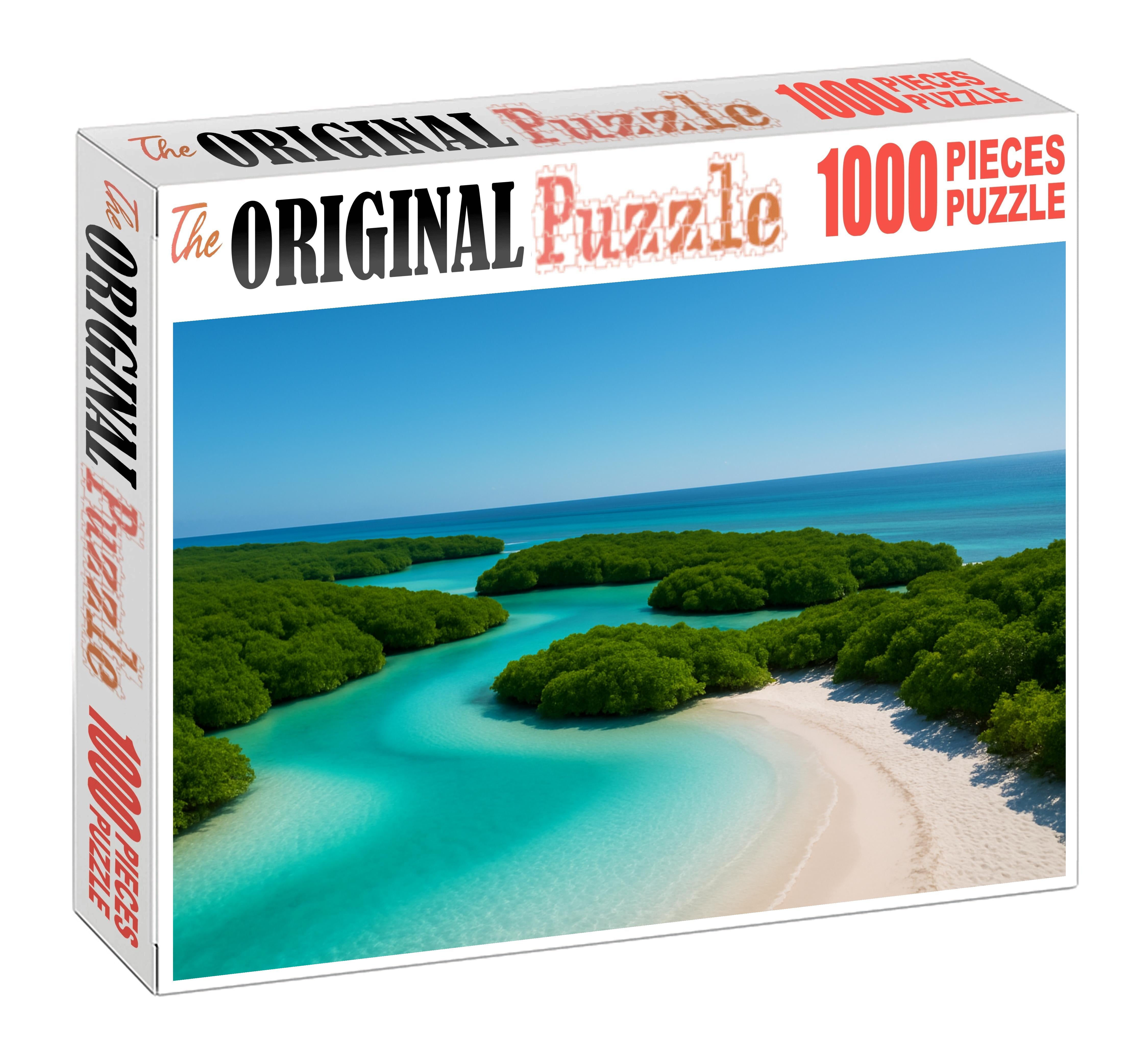 Sapphire Lagoon Archipelago Custom Jigsaw Puzzle