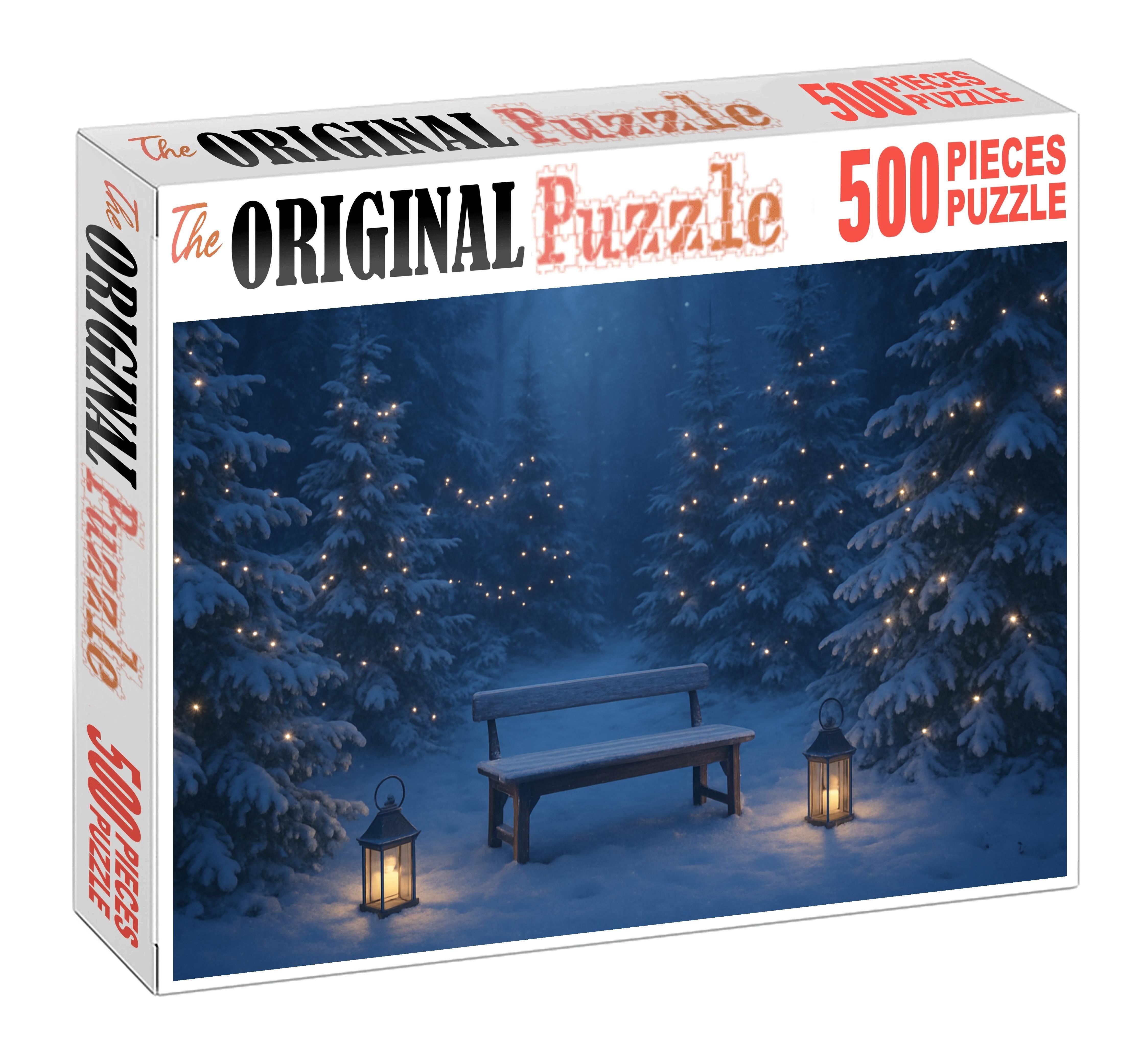 Winter Forest Twilight Custom Jigsaw Puzzle