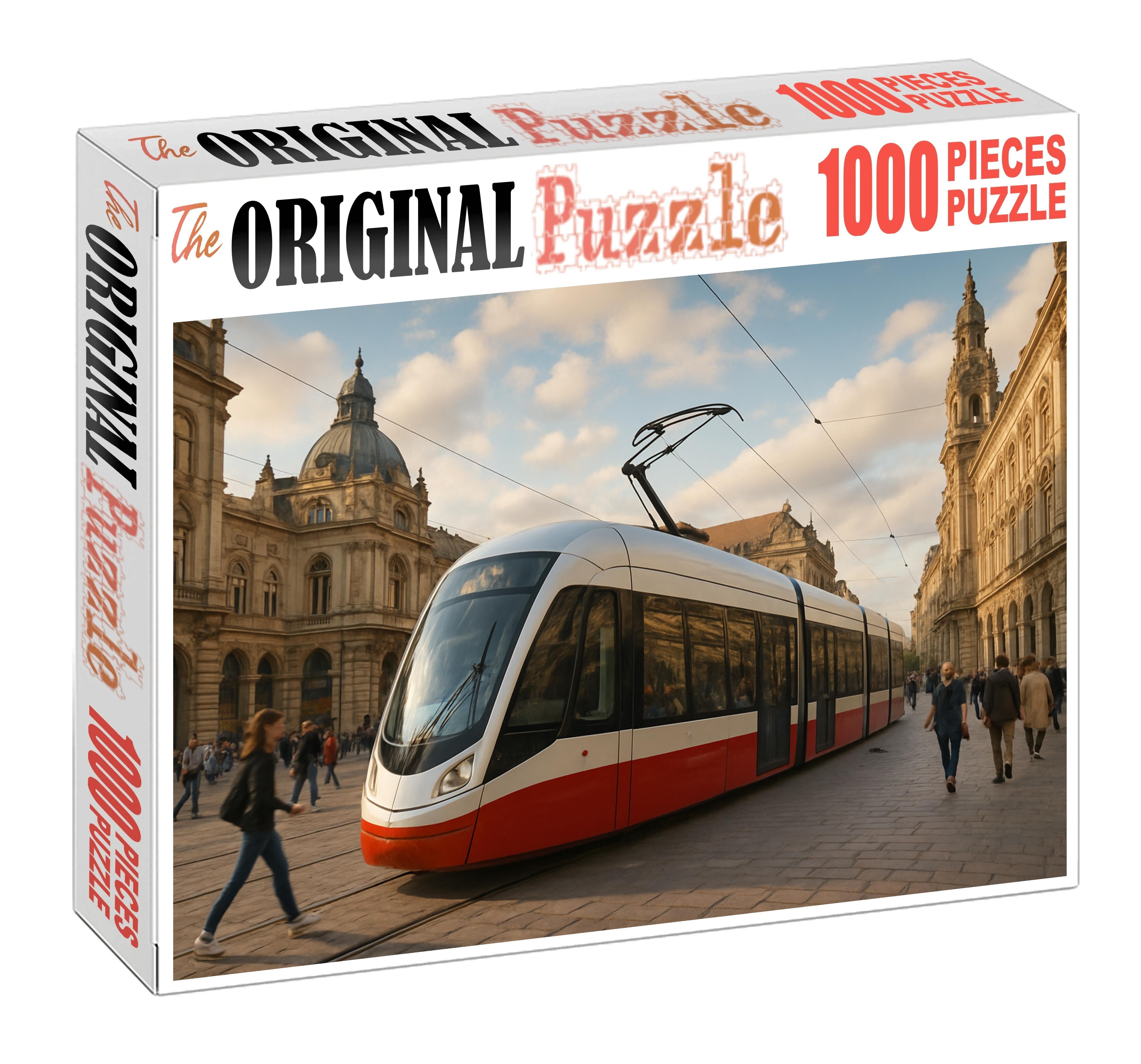 Compressed-air Urban Tram Puzzle For Kids